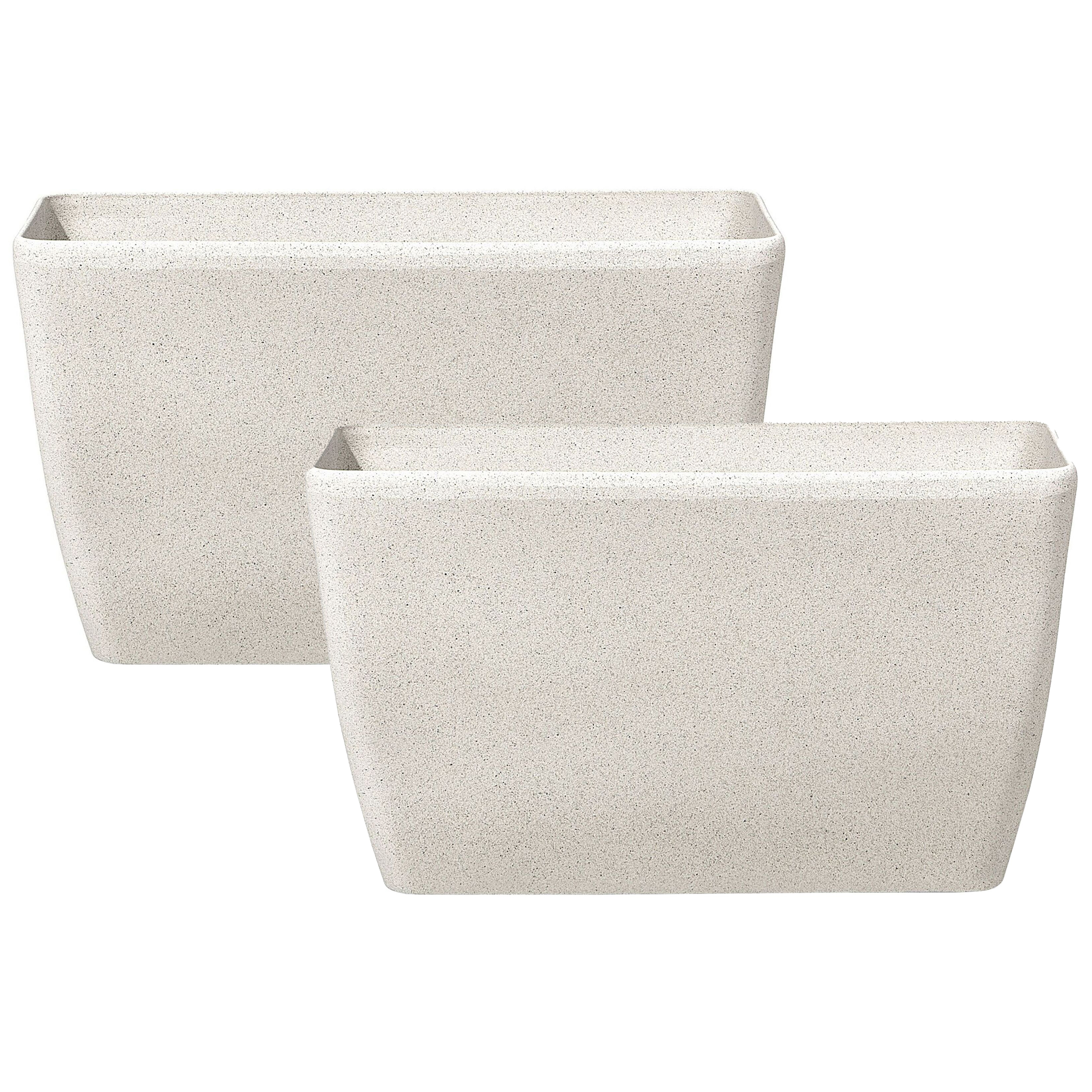 Bloempot set van 2 beige 74x32x45 cm BARIS