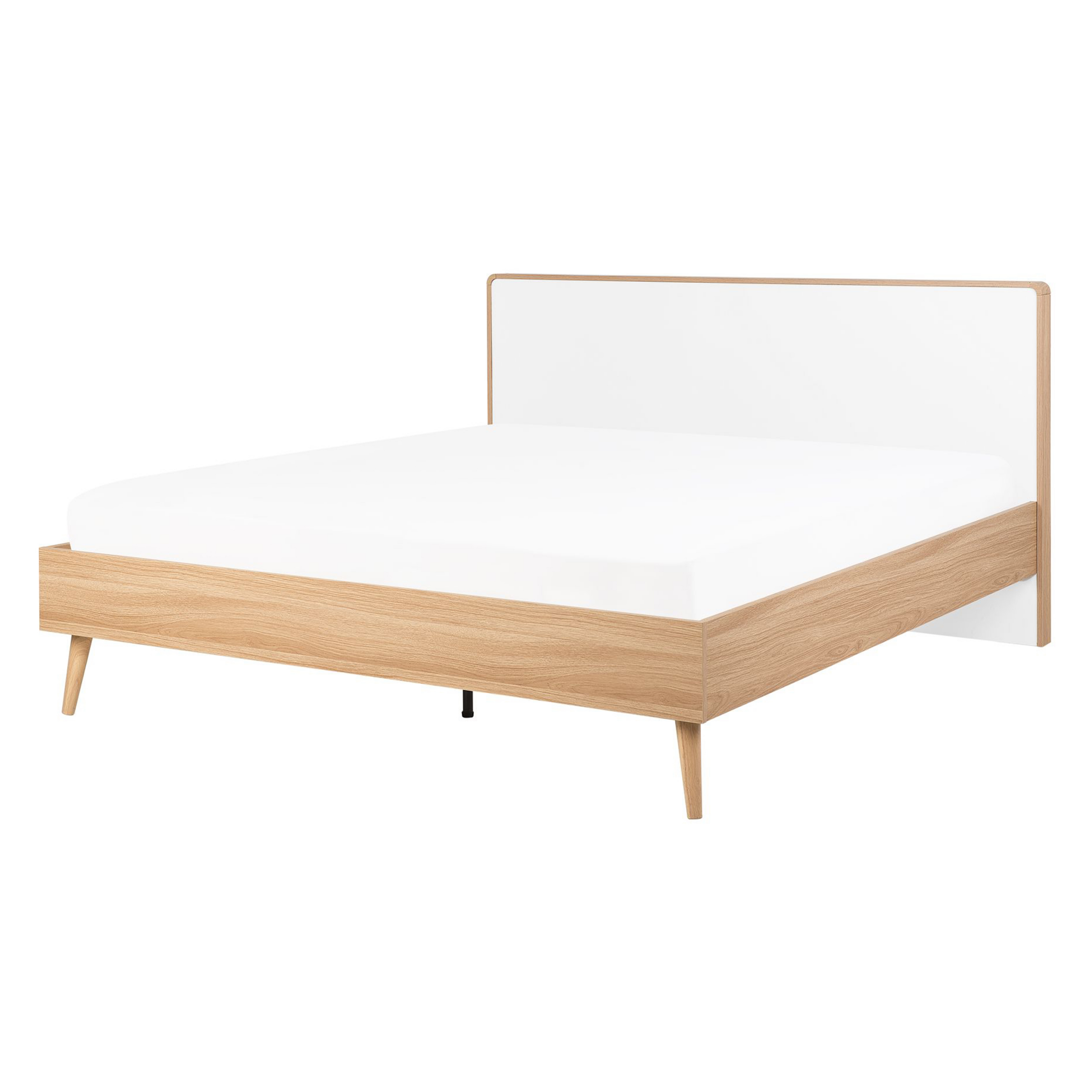 Bed lichtbruin/wit 140 x 200 cm SERRIS