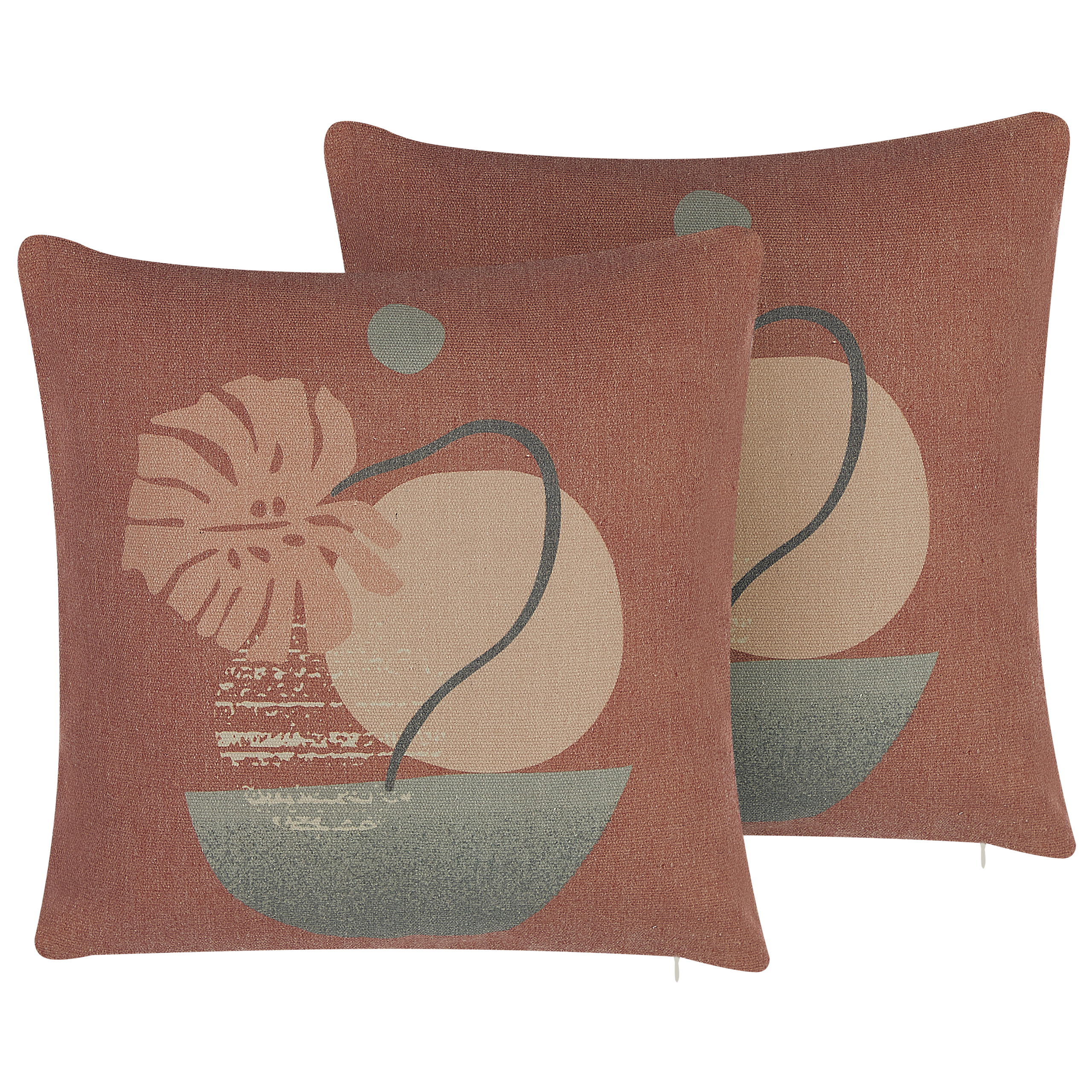 Set van 2 kussens Wit AGERATUM 45 x 45 cm