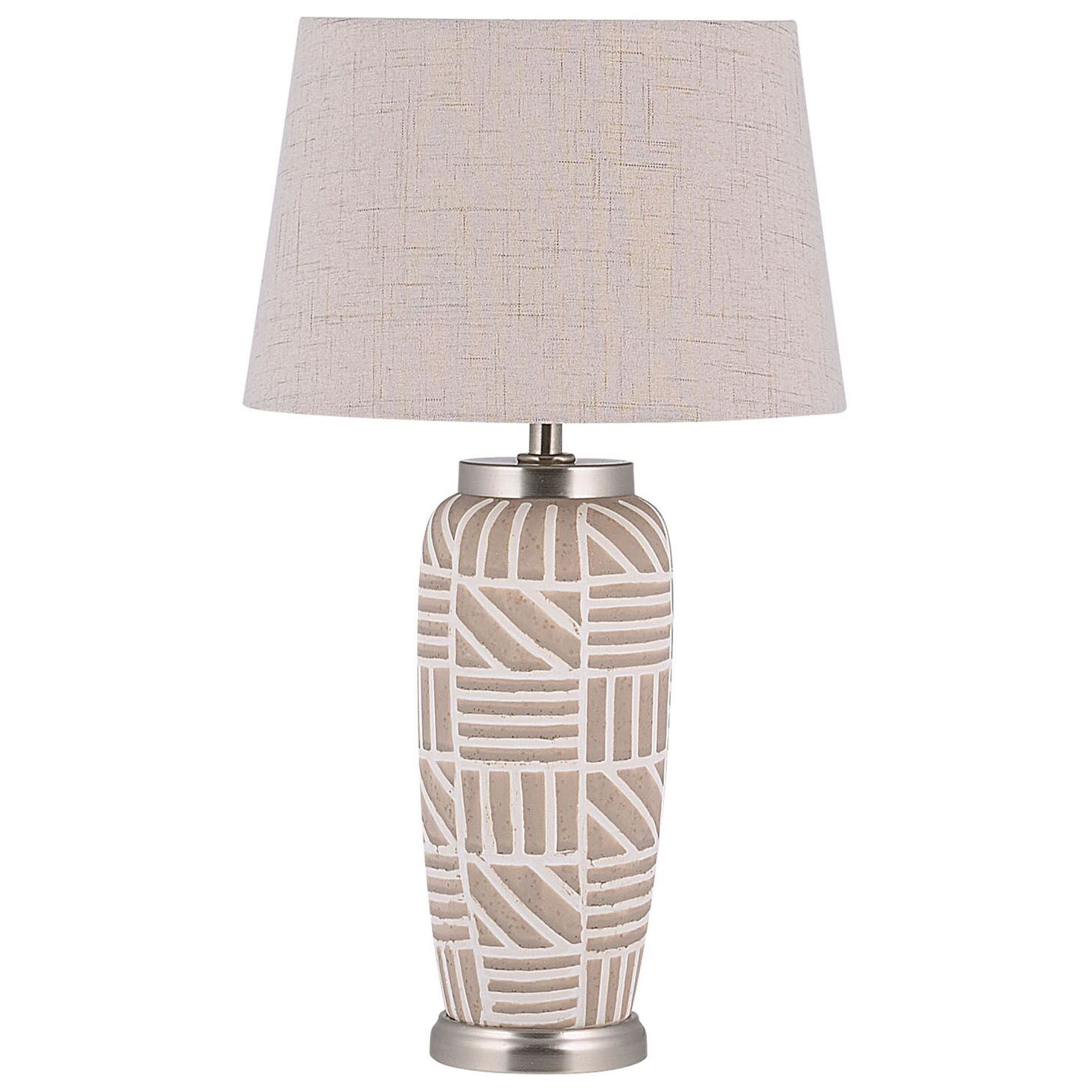 Tafellamp keramiek beige TRAISEN