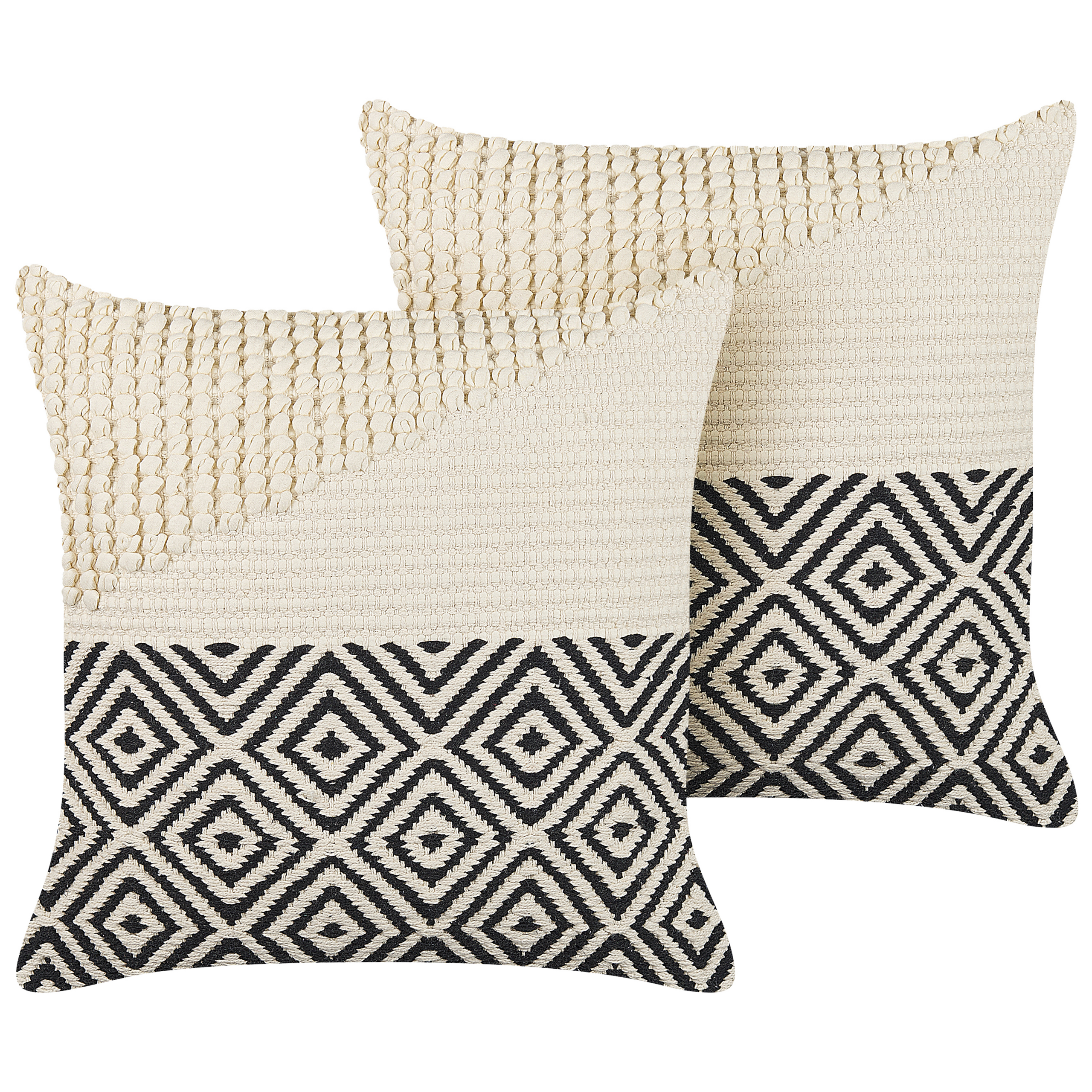 Set van 2 kussens Katoen Beige CALANTHE 45 x 45 cm