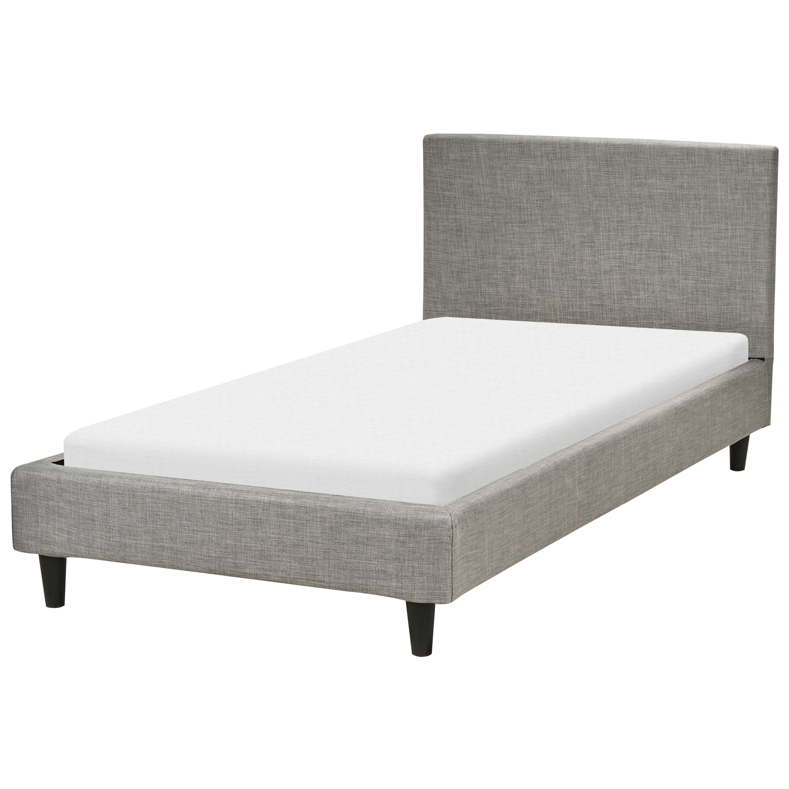 Bed stof lichtgrijs 90 x 200 cm FITOU
