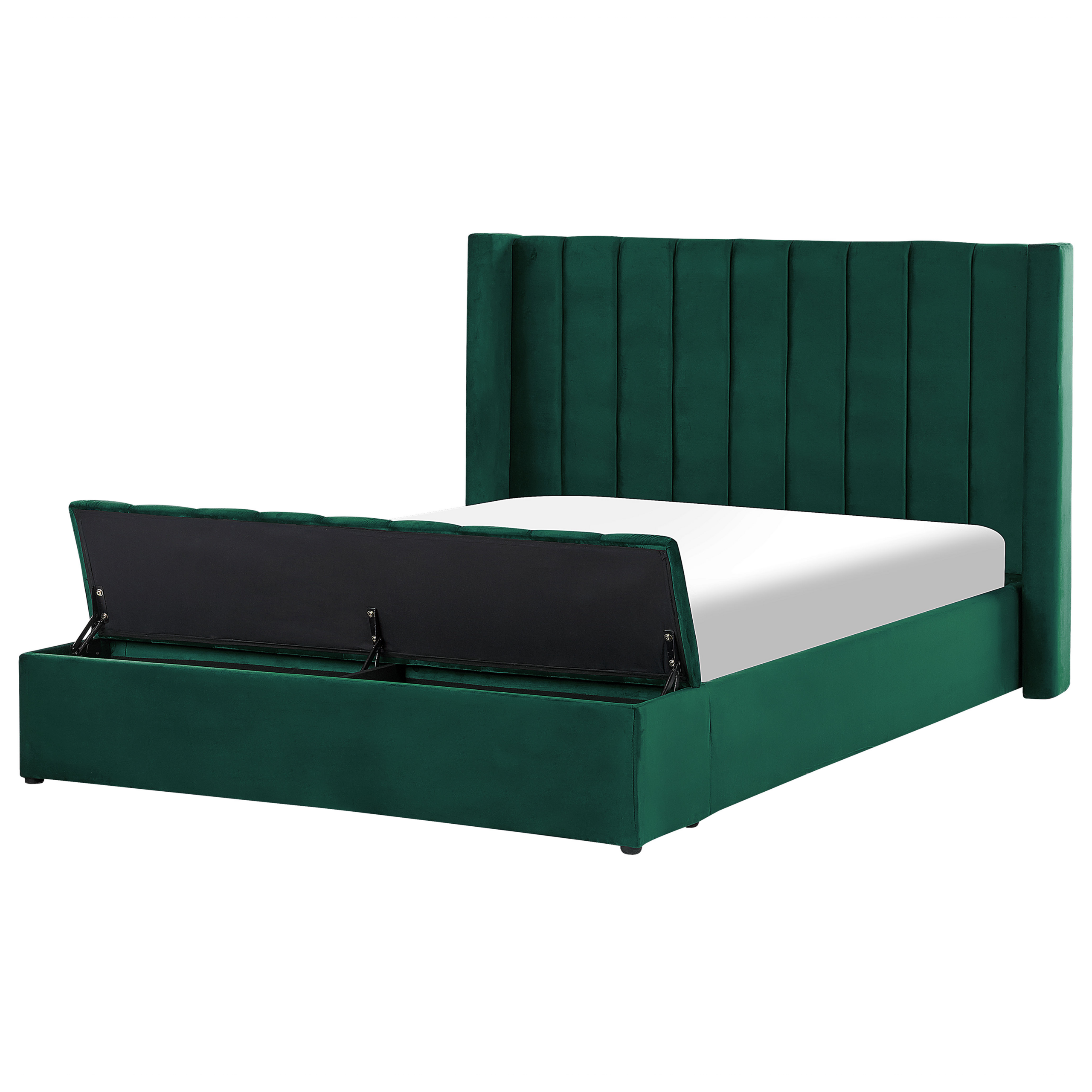 Bed fluweel groen 160 x 200 cm NOYERS