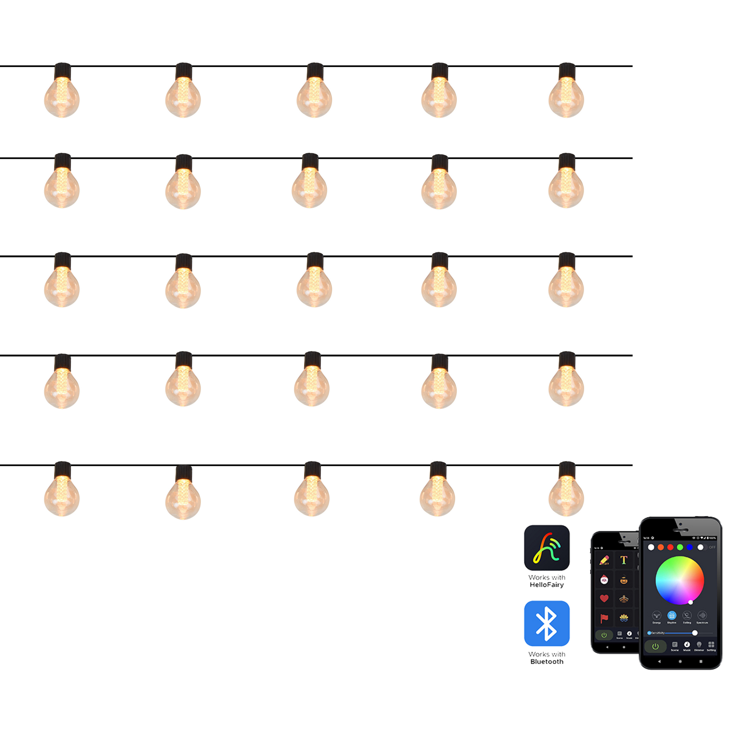 Outdoor wandlamp met app Transparant ISORTOQ