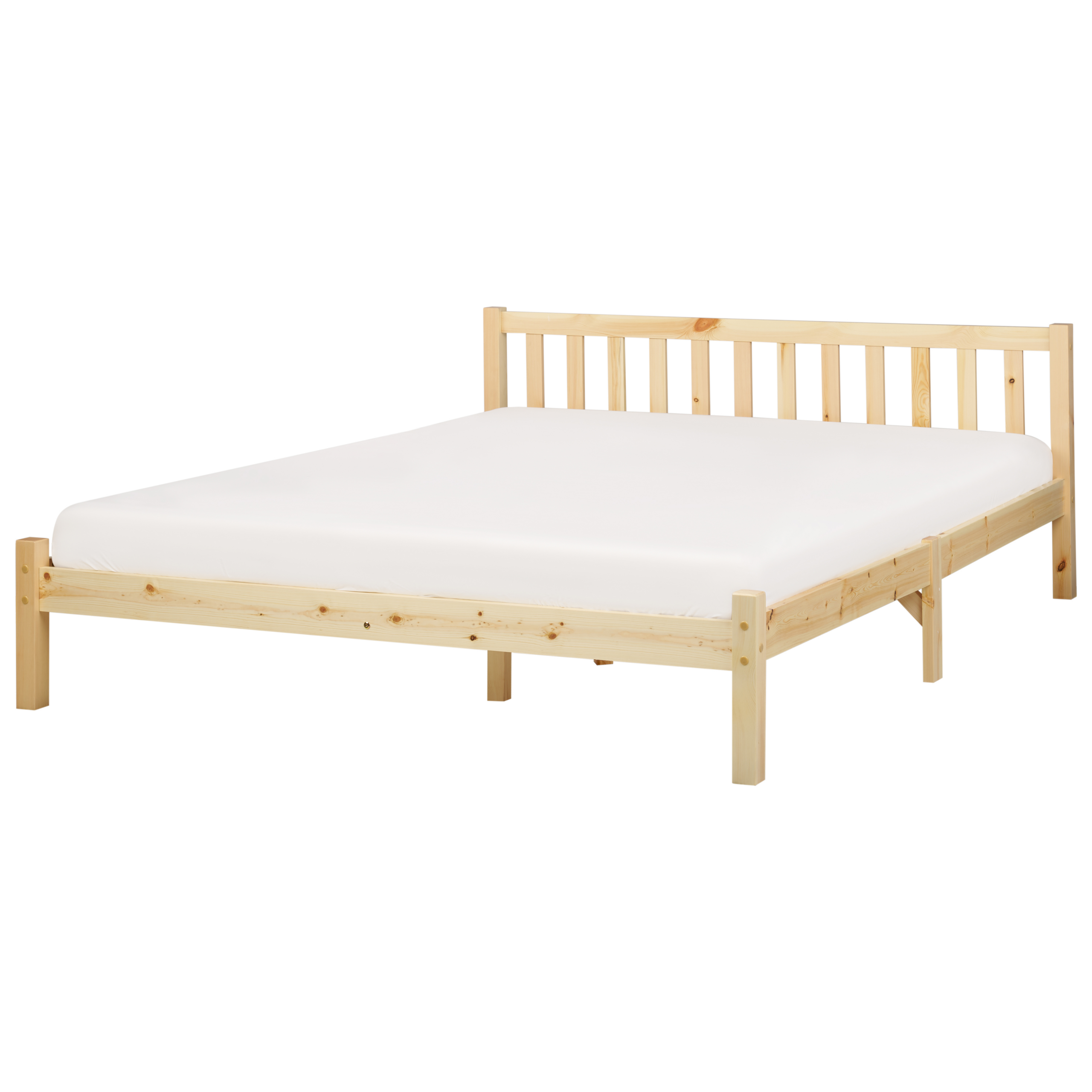 Bed hout lichtbruin 160 x 200 cm FLORAC