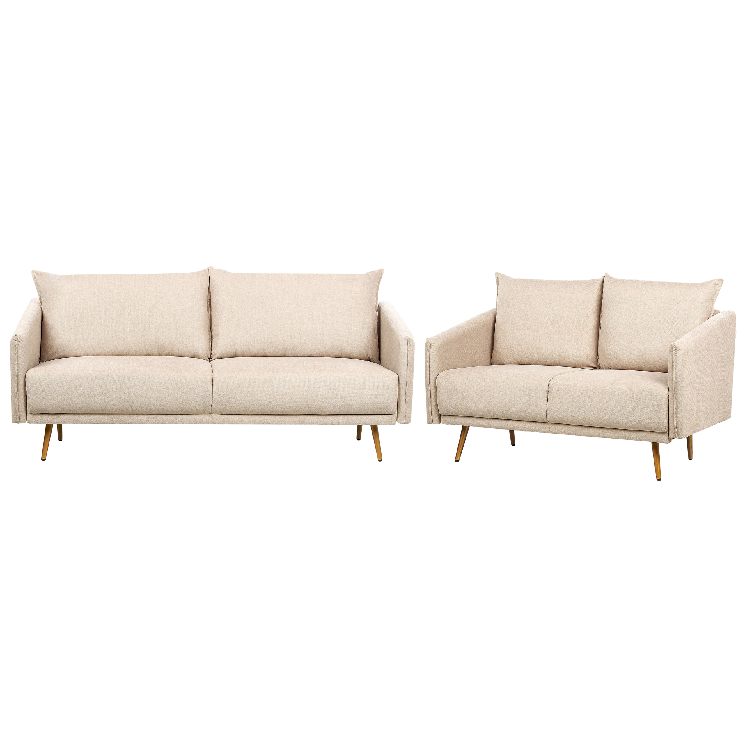 Bankenset fluweel beige MAURA