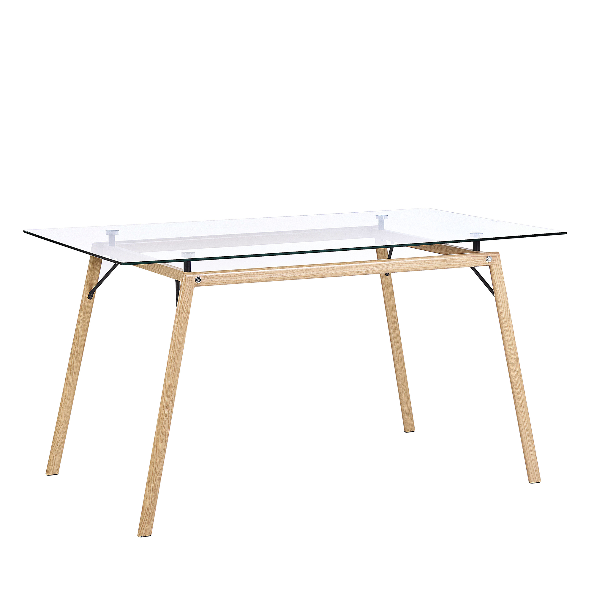 Eettafel glas lichtbruin 140 x 80 cm KAMINA