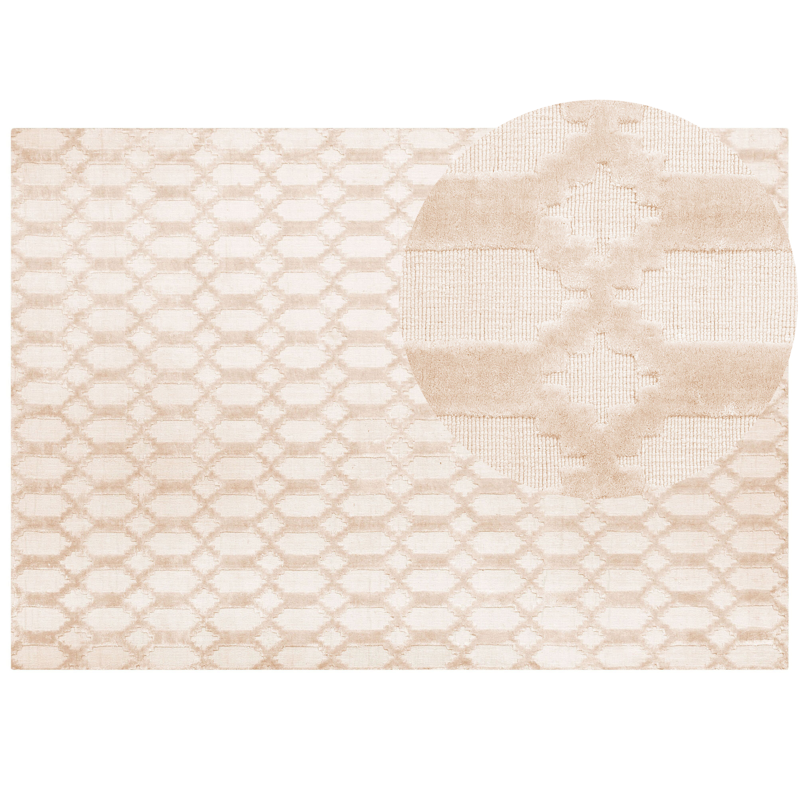 Vloerkleed viscose beige 160 x 230 cm CIZRE