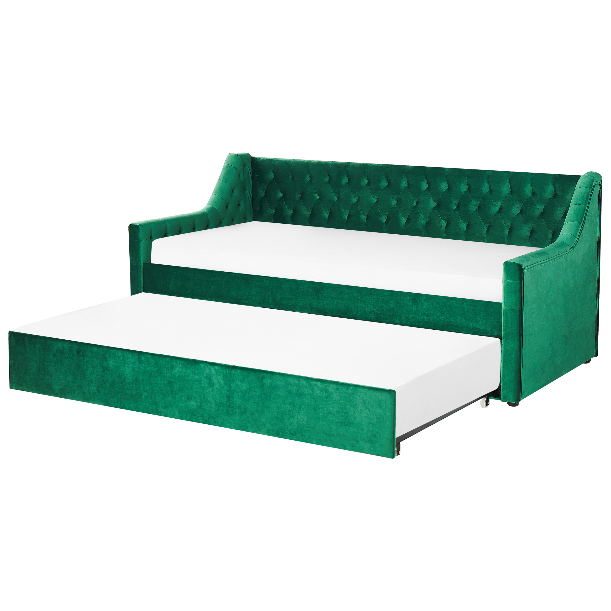 Bedbank fluweel groen 90 x 200 cm MONTARGIS