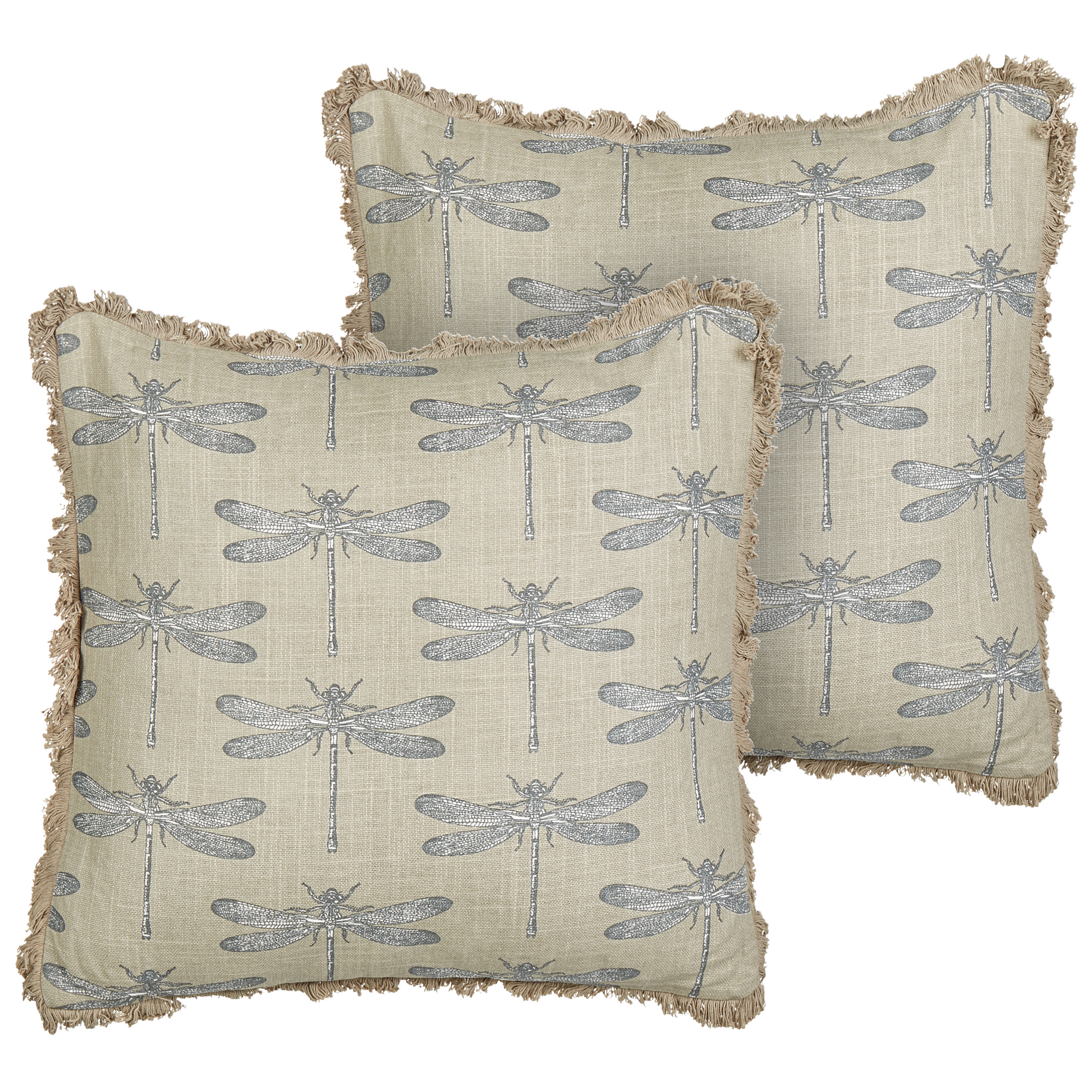Set van 2 kussens Katoen Beige CORNALES 45 x 45 cm