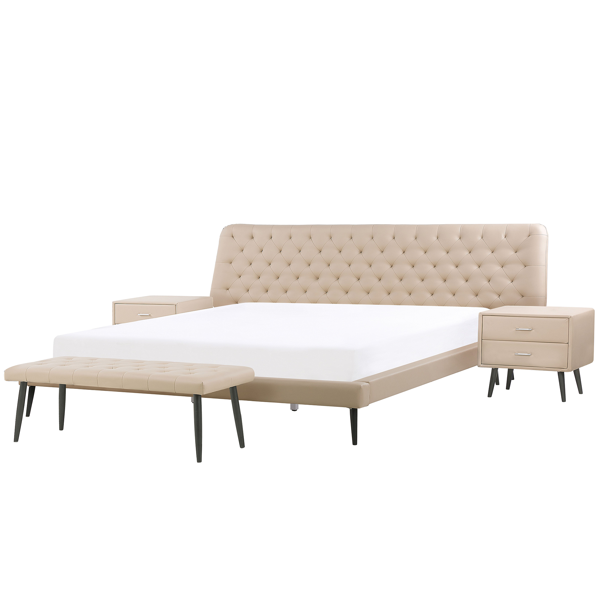 Slaapkamerset beige 180 x 200 cm ESSONNE