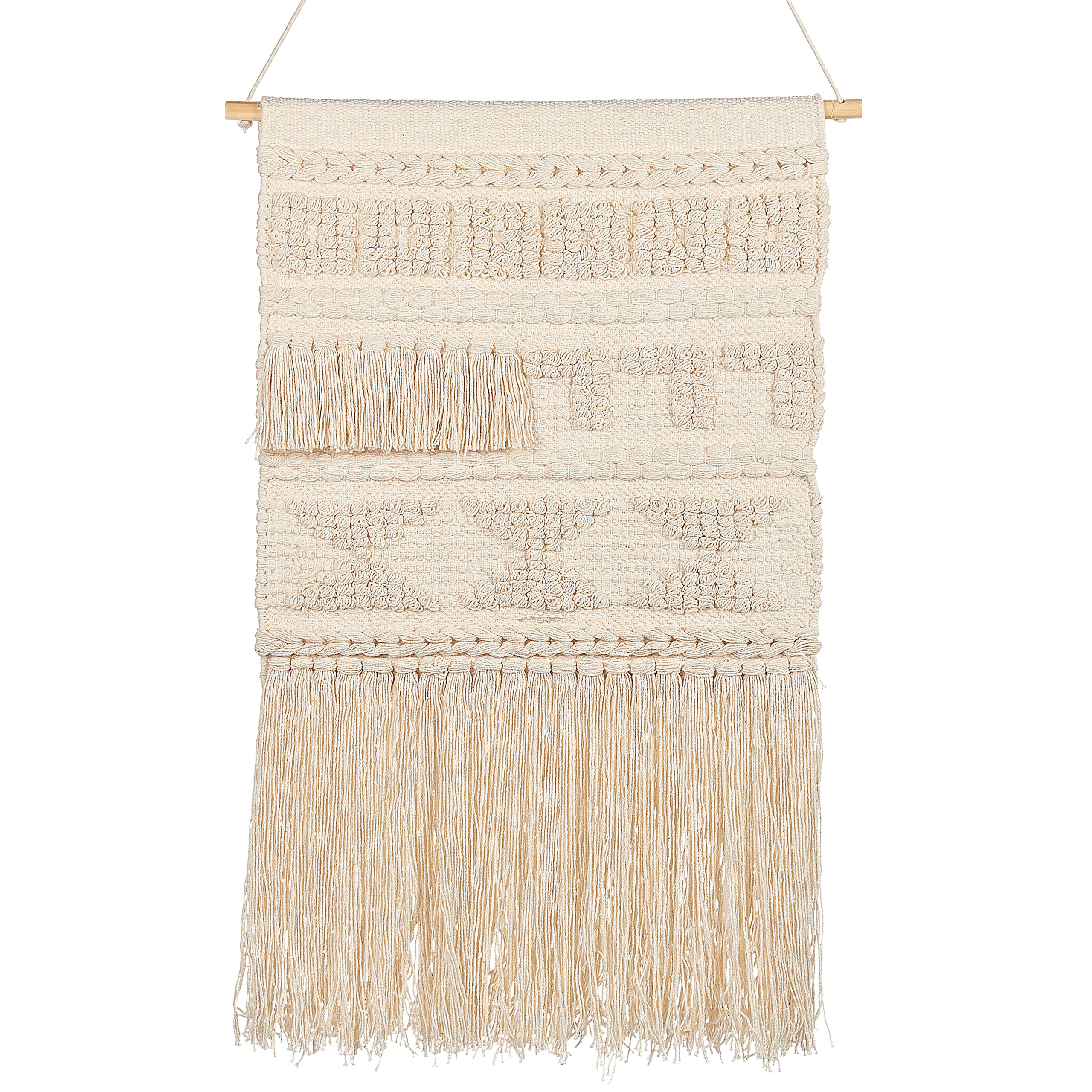 Wanddecoratie macrame beige KAMOKE