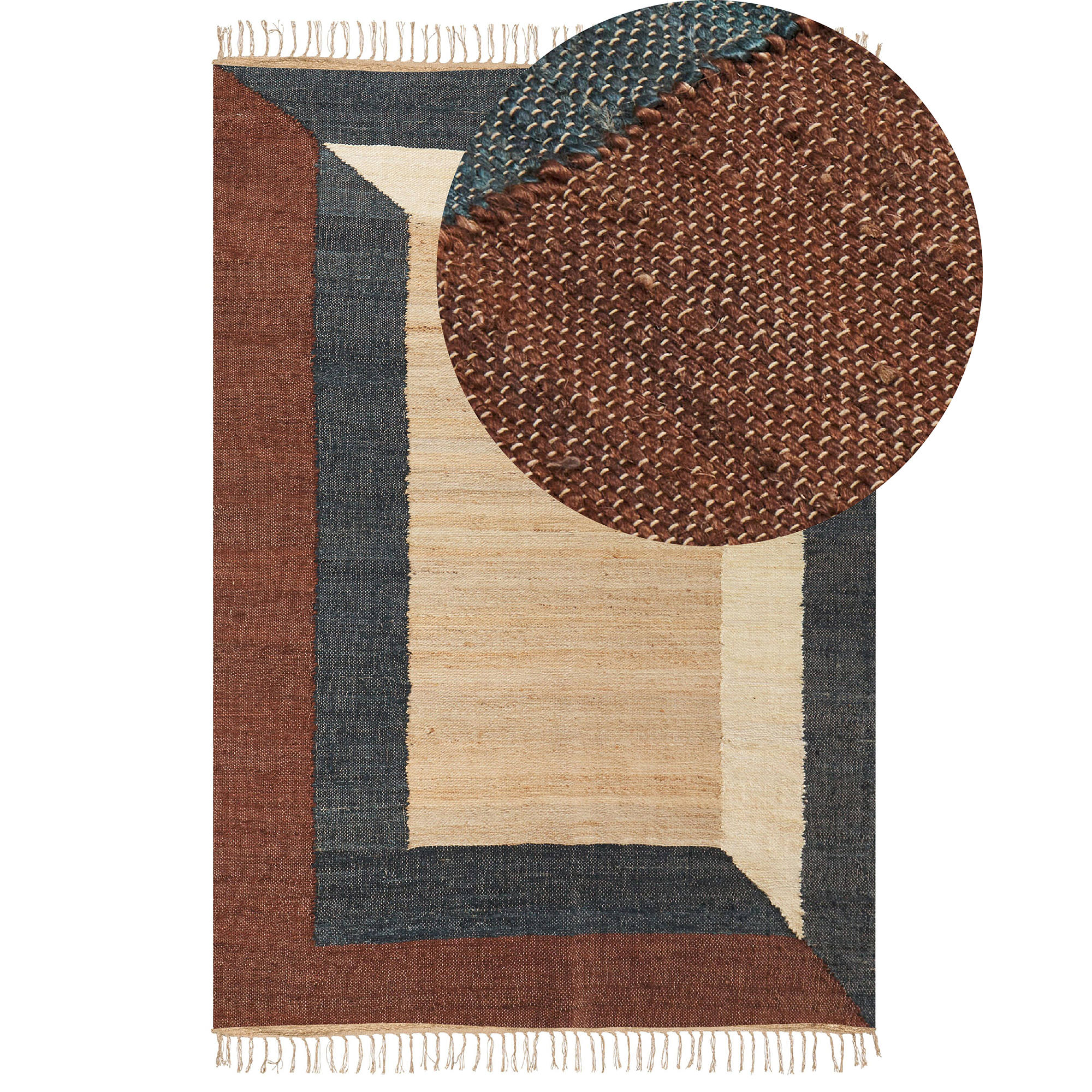 Vloerkleed jute meerkleurig 160 x 230 cm ORTAKOY