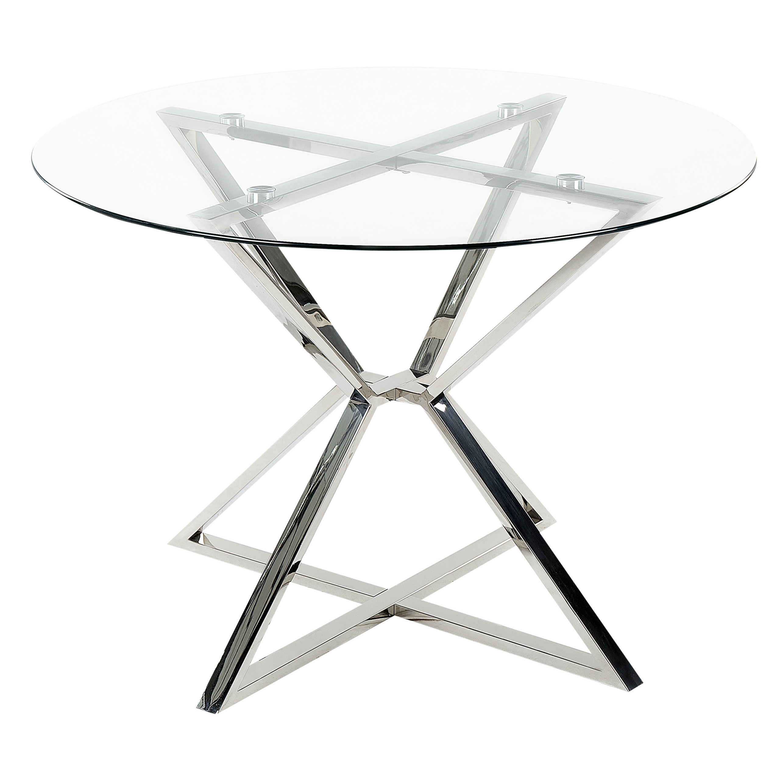 Eettafel glas zilver ⌀ 105 cm BOSCO