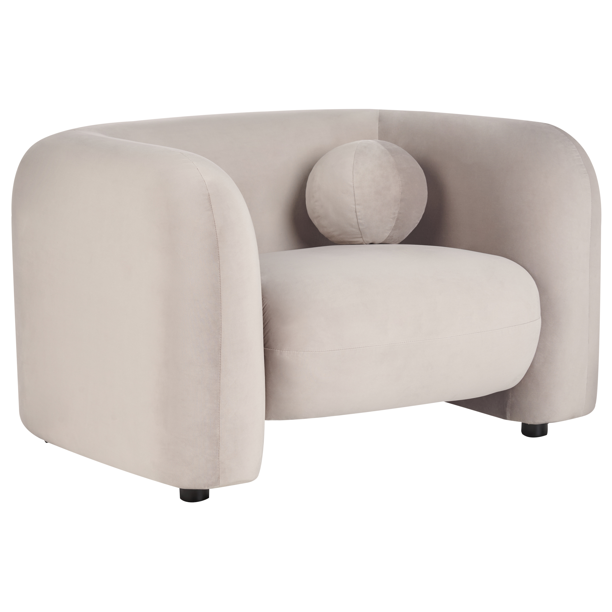 Fauteuil Fluweel Taupe LEIREN