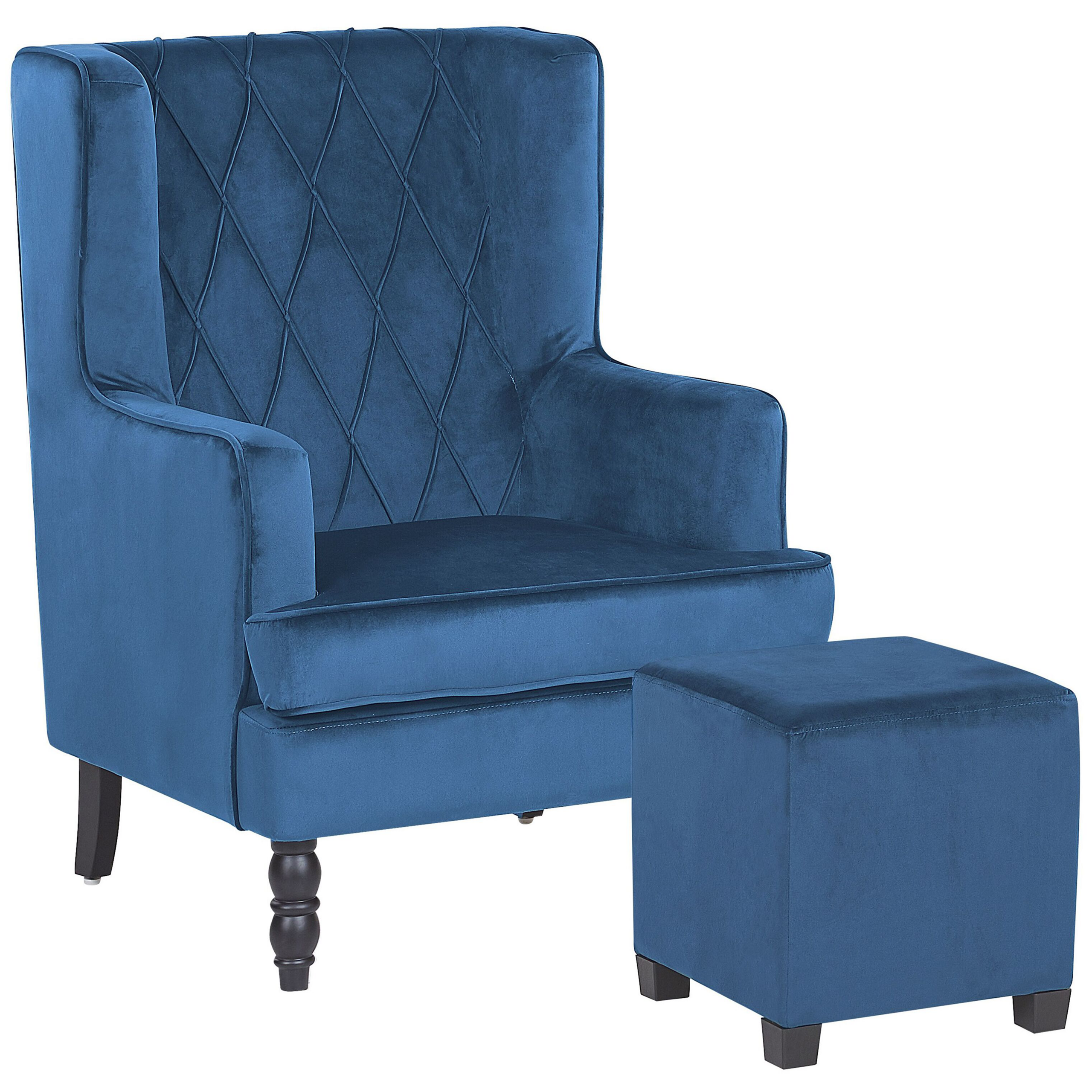 Fauteuil Fluweel Donkerblauw SANDSET