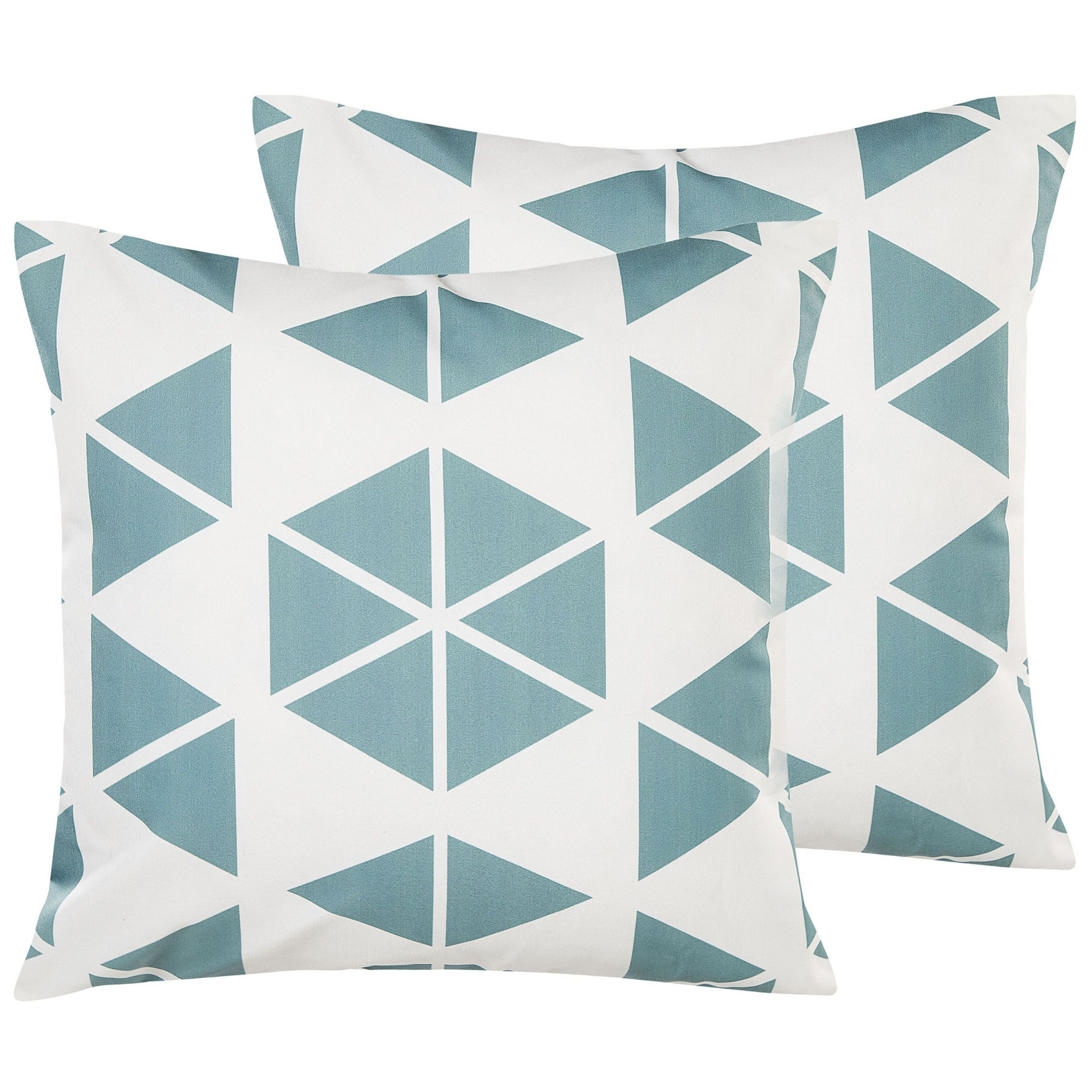 Set van 2 kussens Lichtblauw RIGOSA 45 x 45 cm