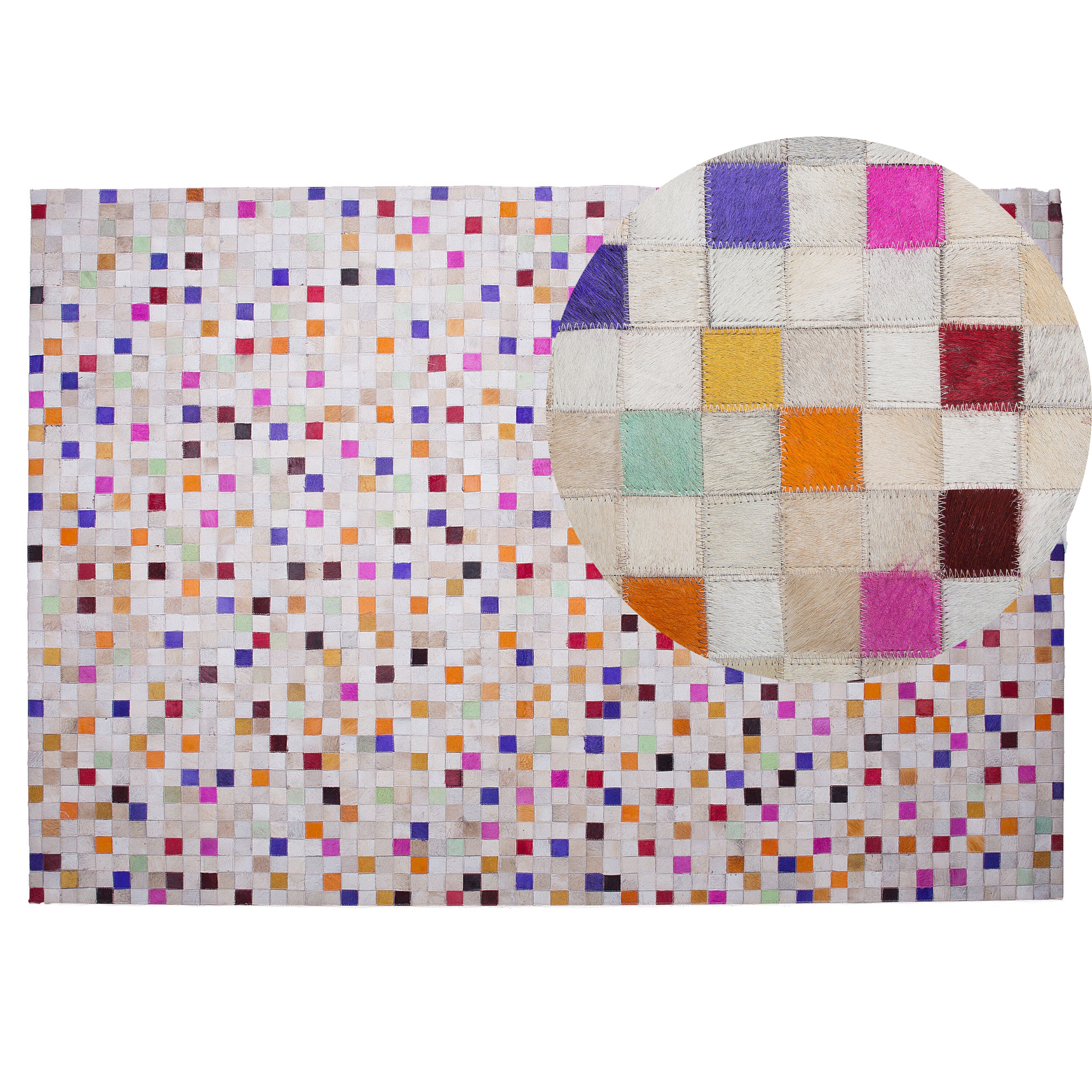 Vloerkleed patchwork meerkleurig 140 x 200 cm ADVAN