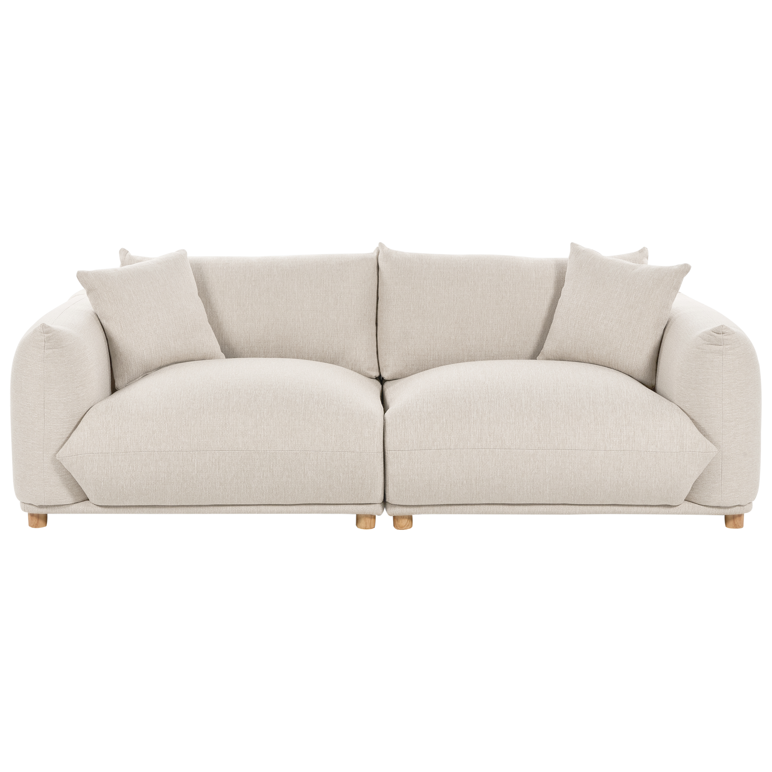 Driezitsbank stof lichtbeige LUVOS