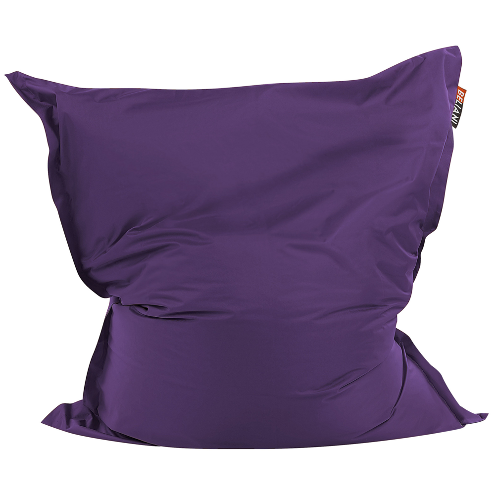 Image of Poltrona Beanbag grande viola per distendersi con zip poltrona sacco gigante