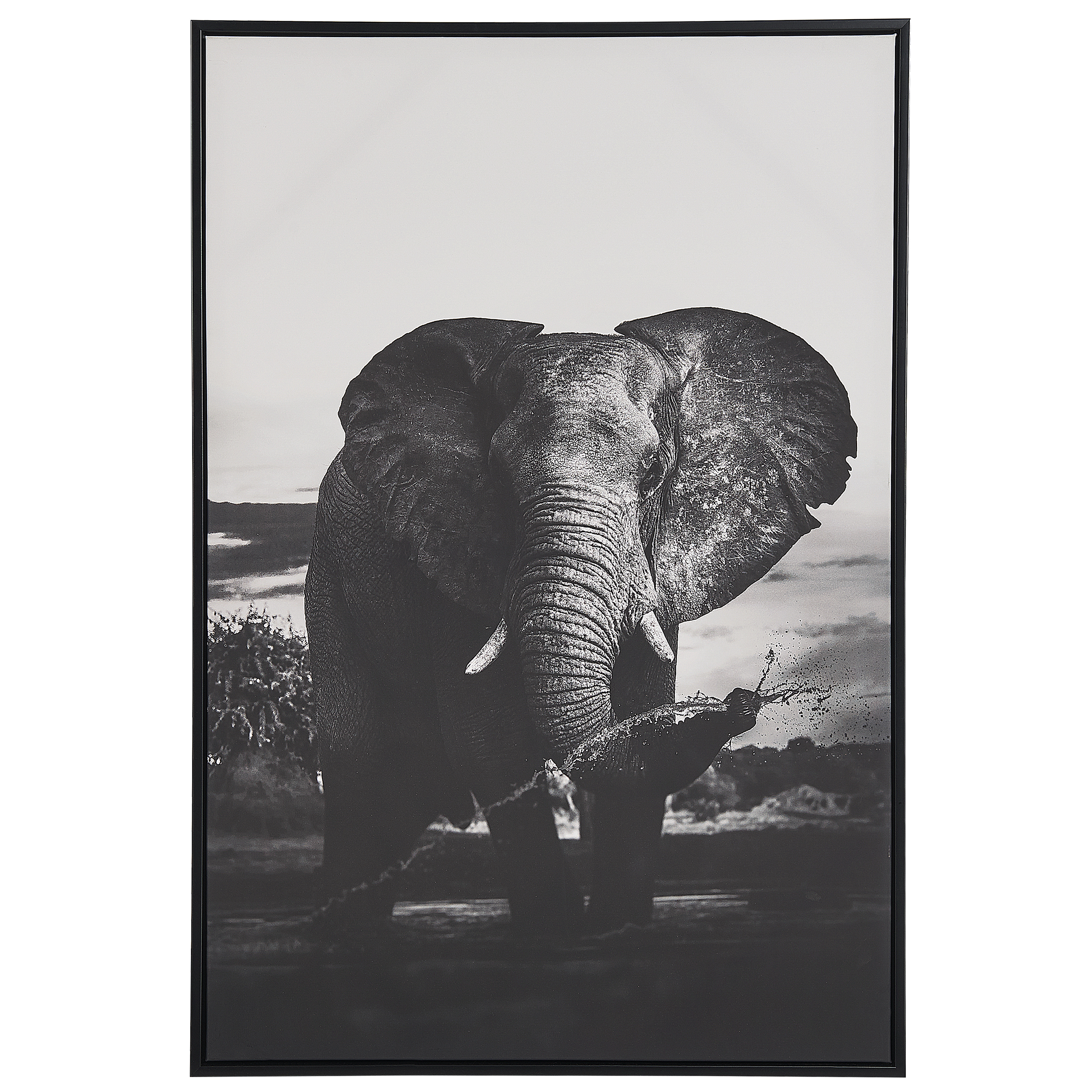 Wanddecoratie 63 cm 93 cm Grijs NIBBIA