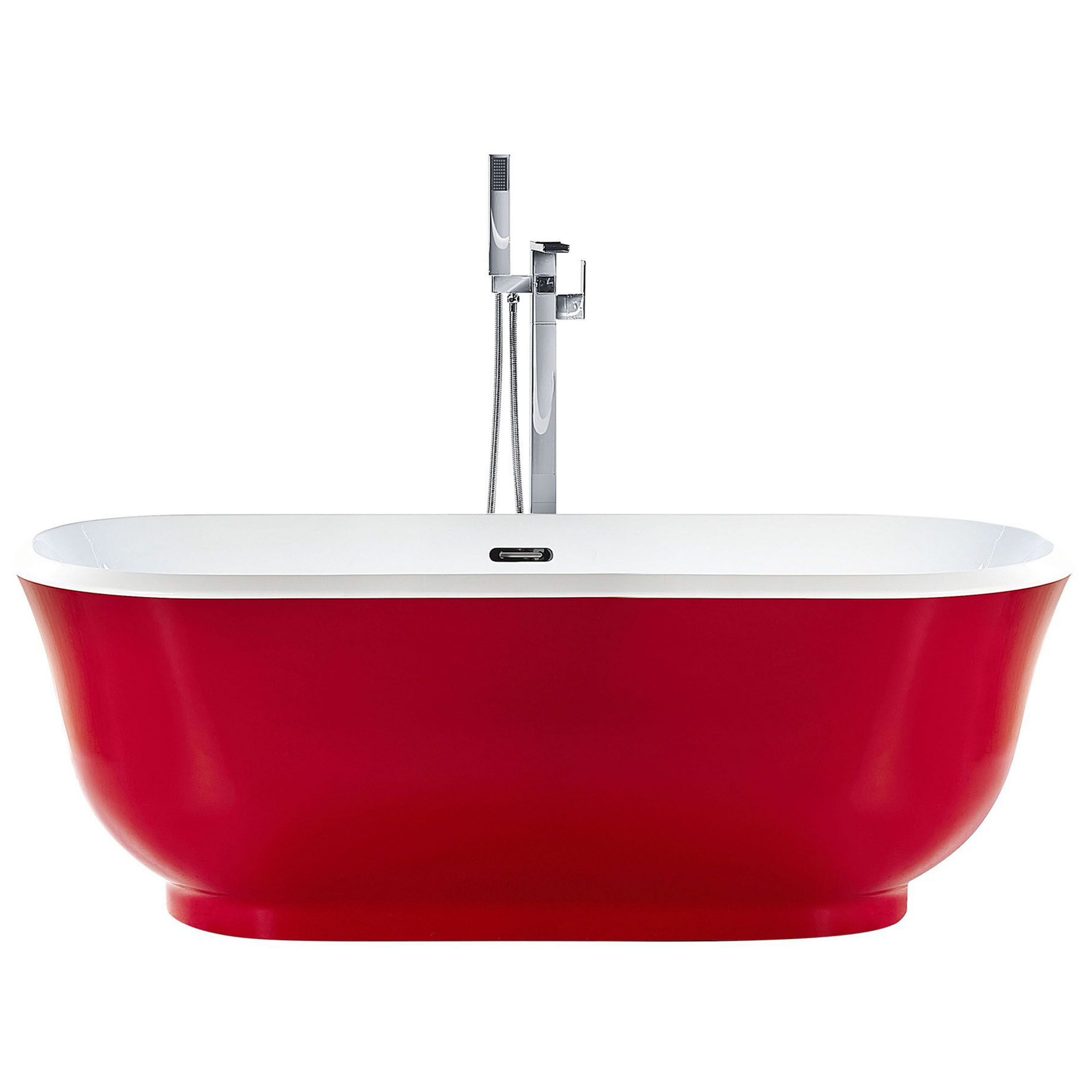Badkuip vrijstaand rood 170 x 77 cm TESORO