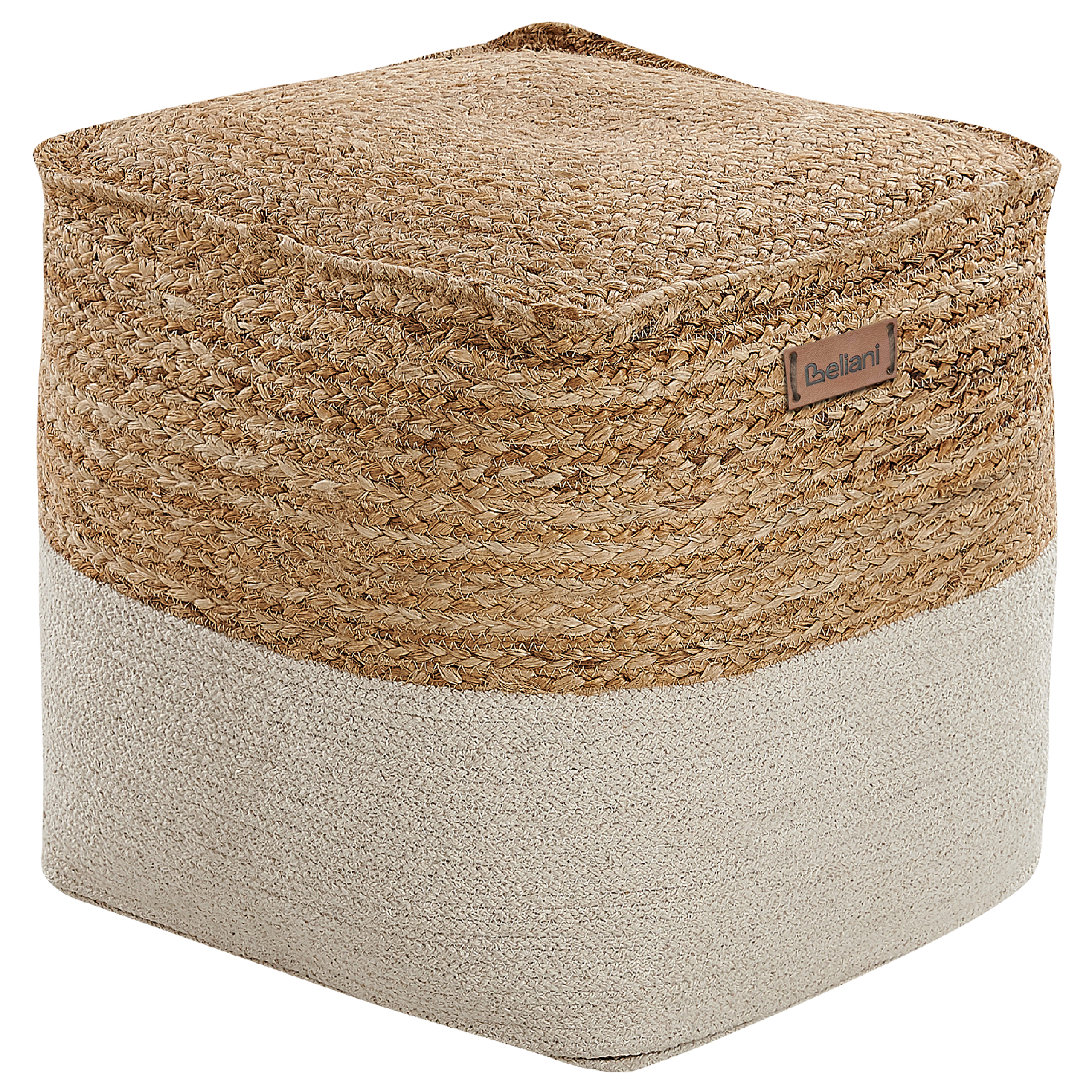 Poef beige 44 x 44 cm KIRAMA