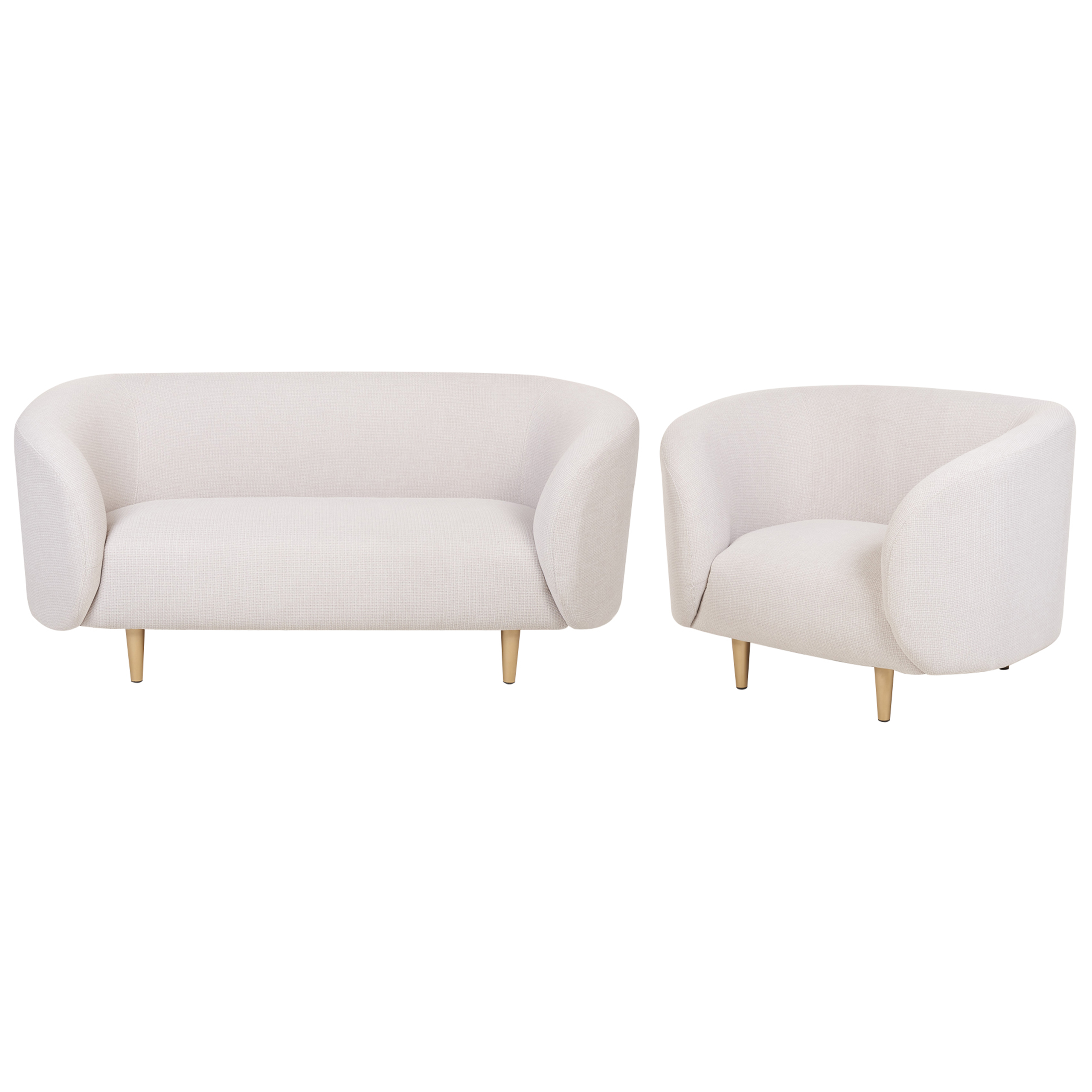 Bankenset stof beige/goud LOEN