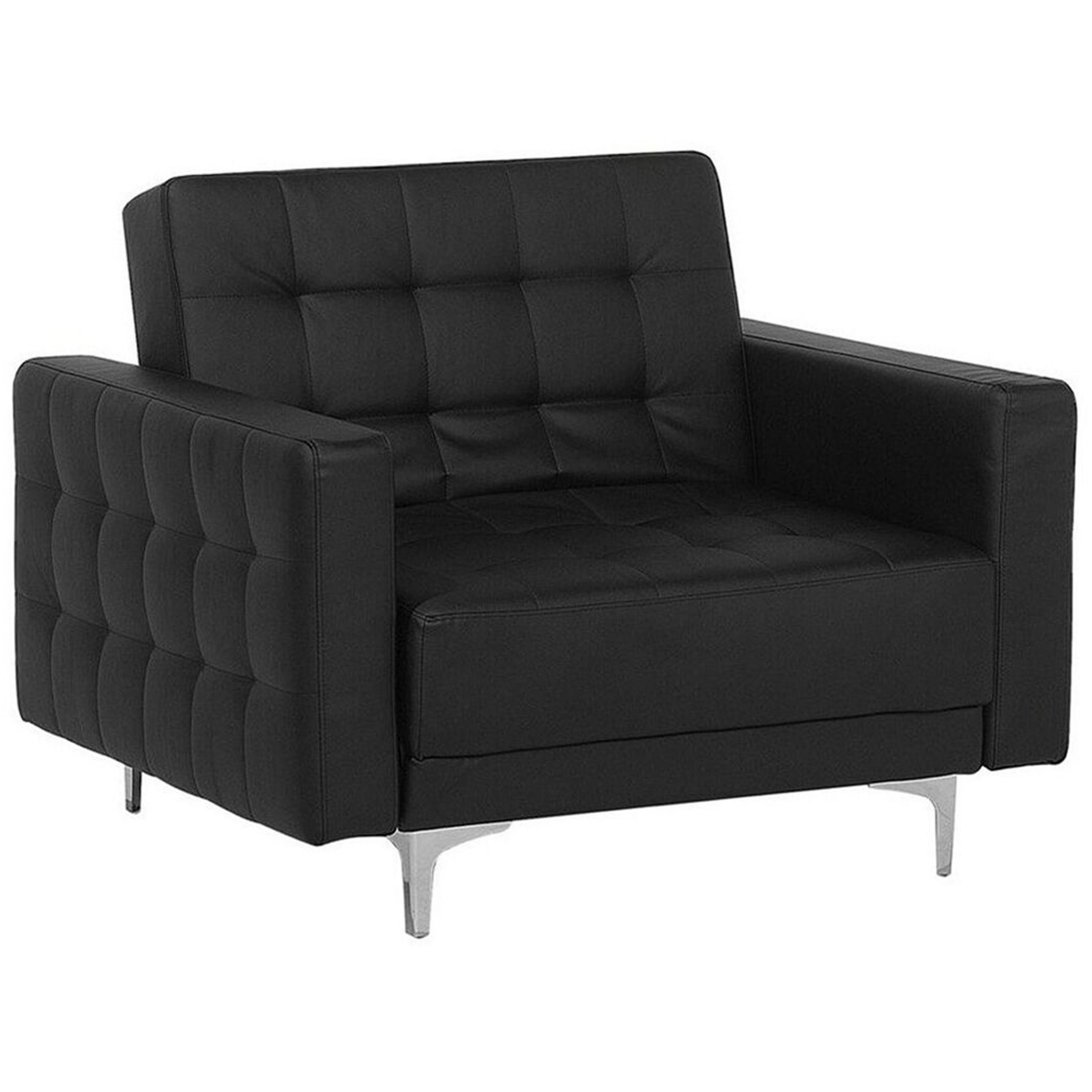 Fauteuil Kunstleer Zwart ABERDEEN