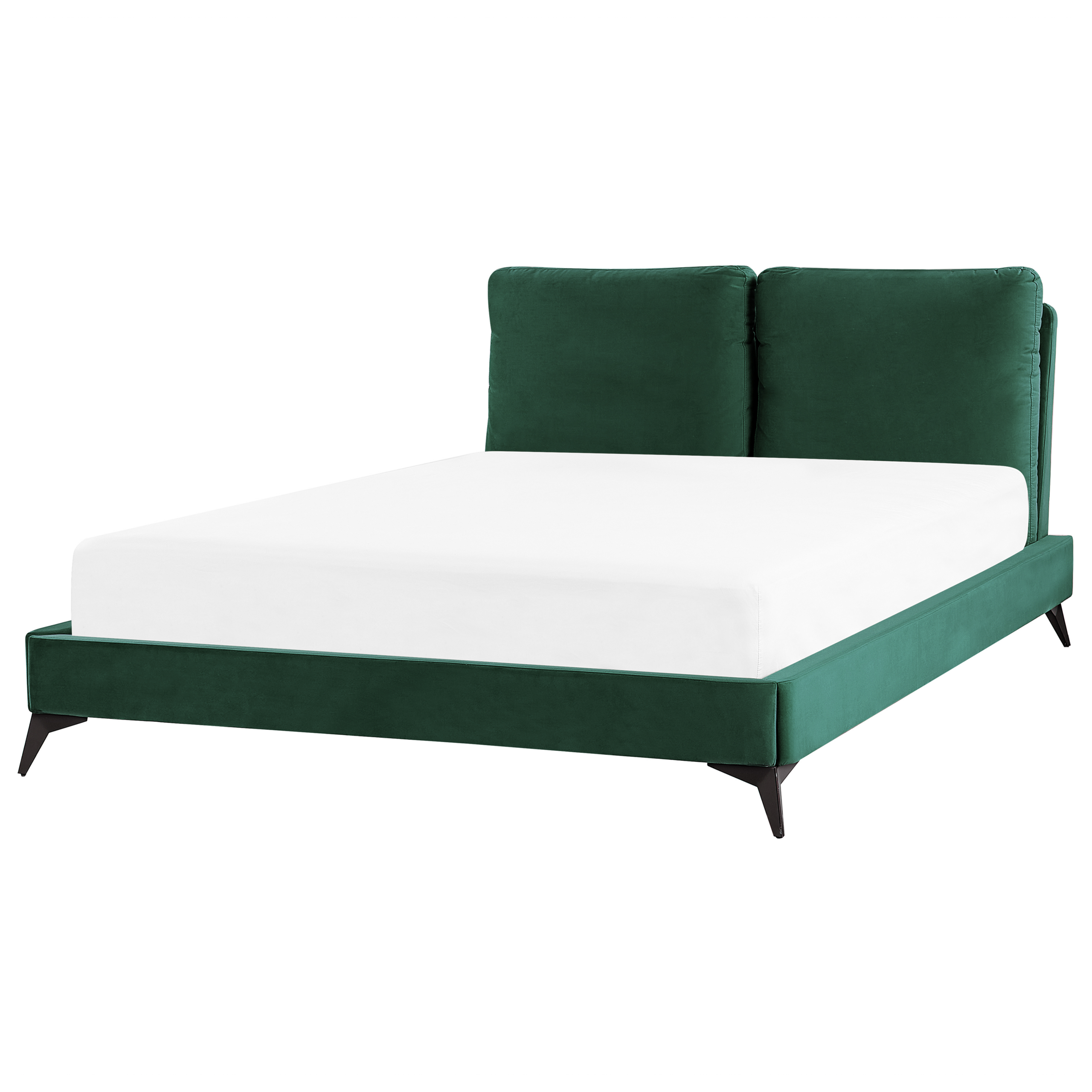 Bed fluweel groen 140 x 200 cm MELLE
