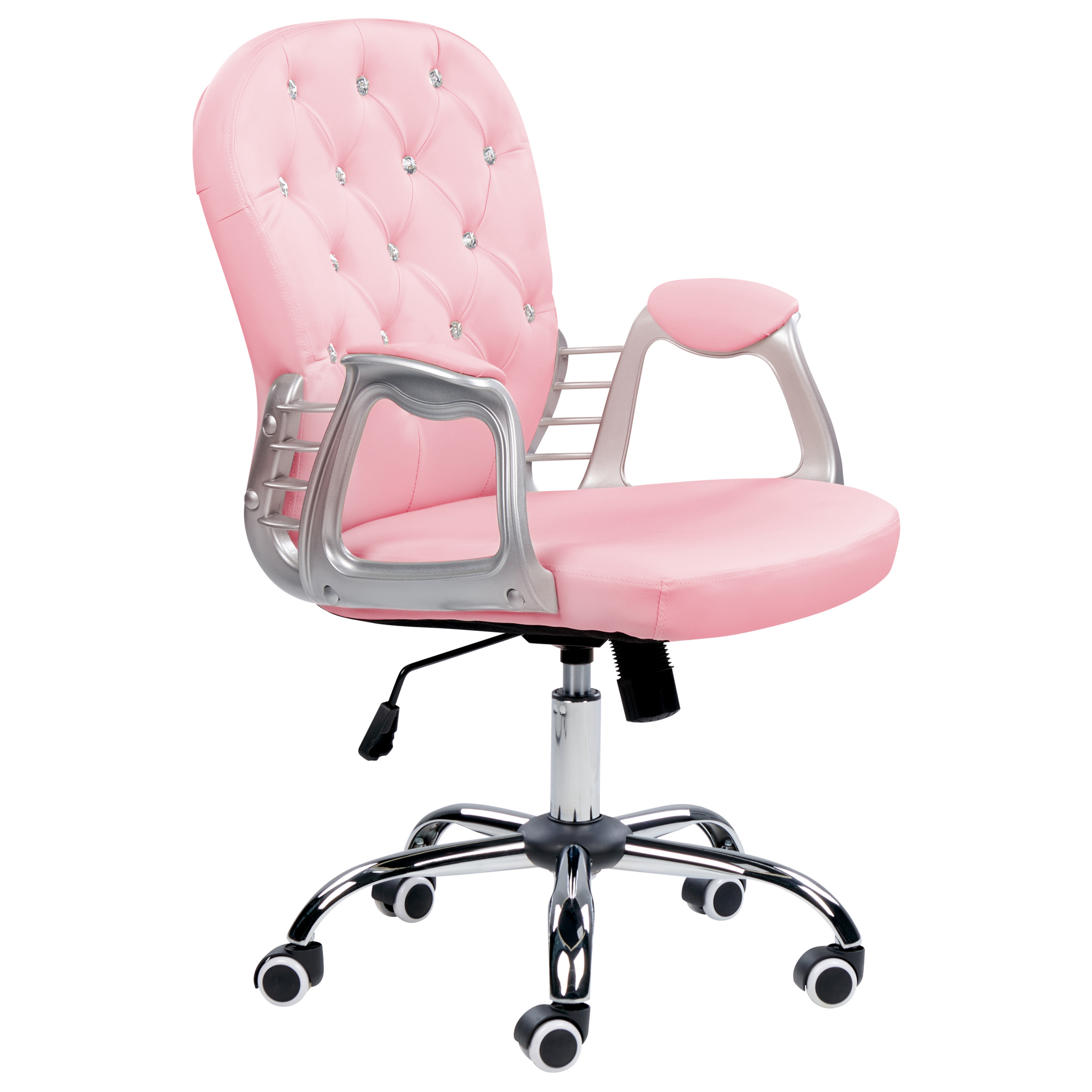 Bureaustoel Kunstleer Roze PRINCESS