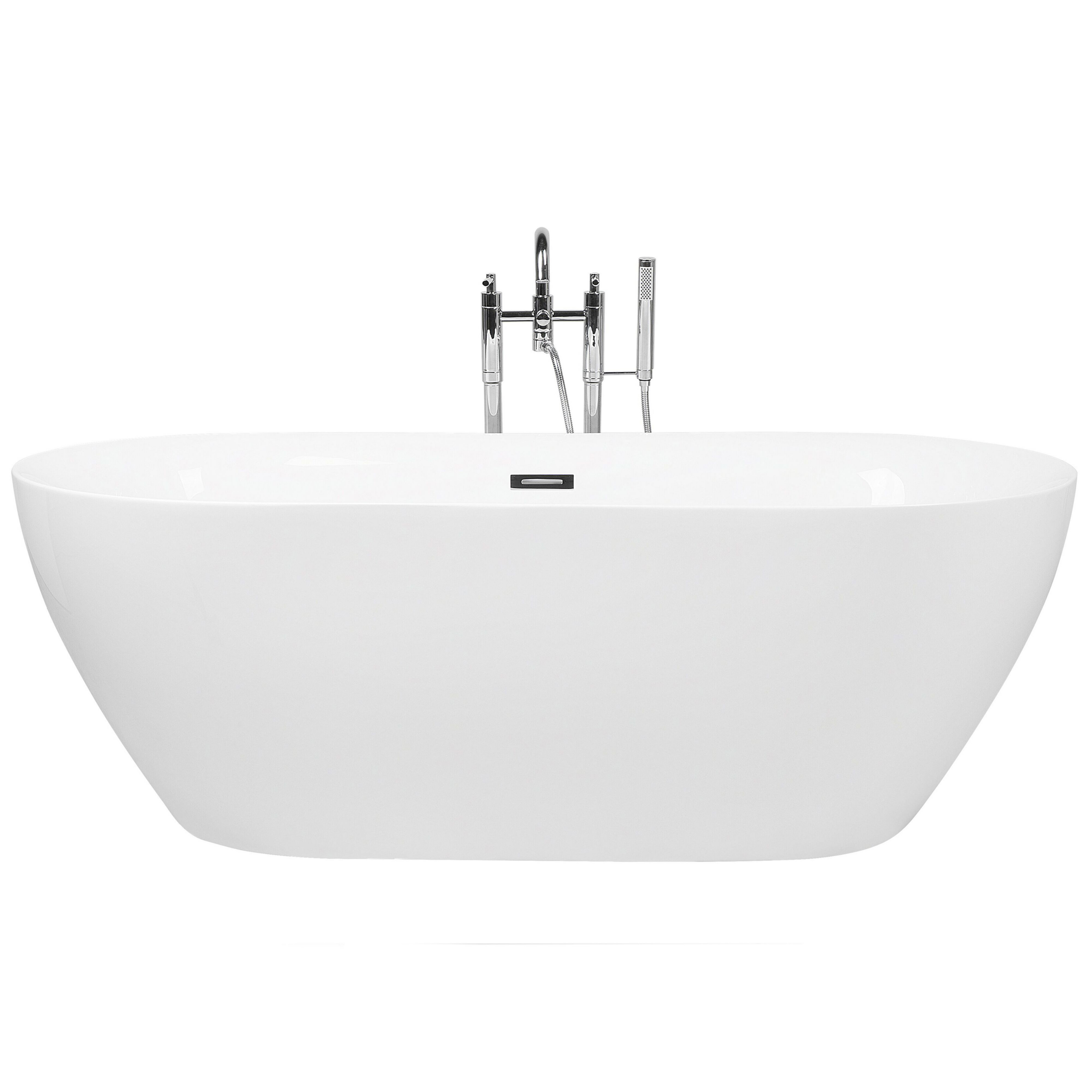 Beliani CARRERA - Vrijstaand bad-Wit-Acryl - Beliani CARRERA - Vrijstaand bad-Wit-Acryl -