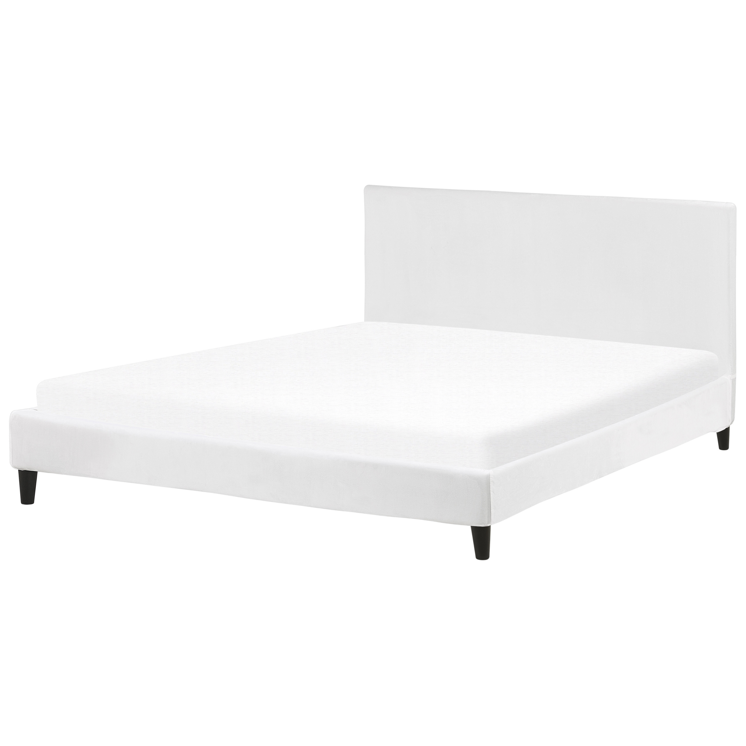 Bed fluweel wit 180 x 200 cm FITOU