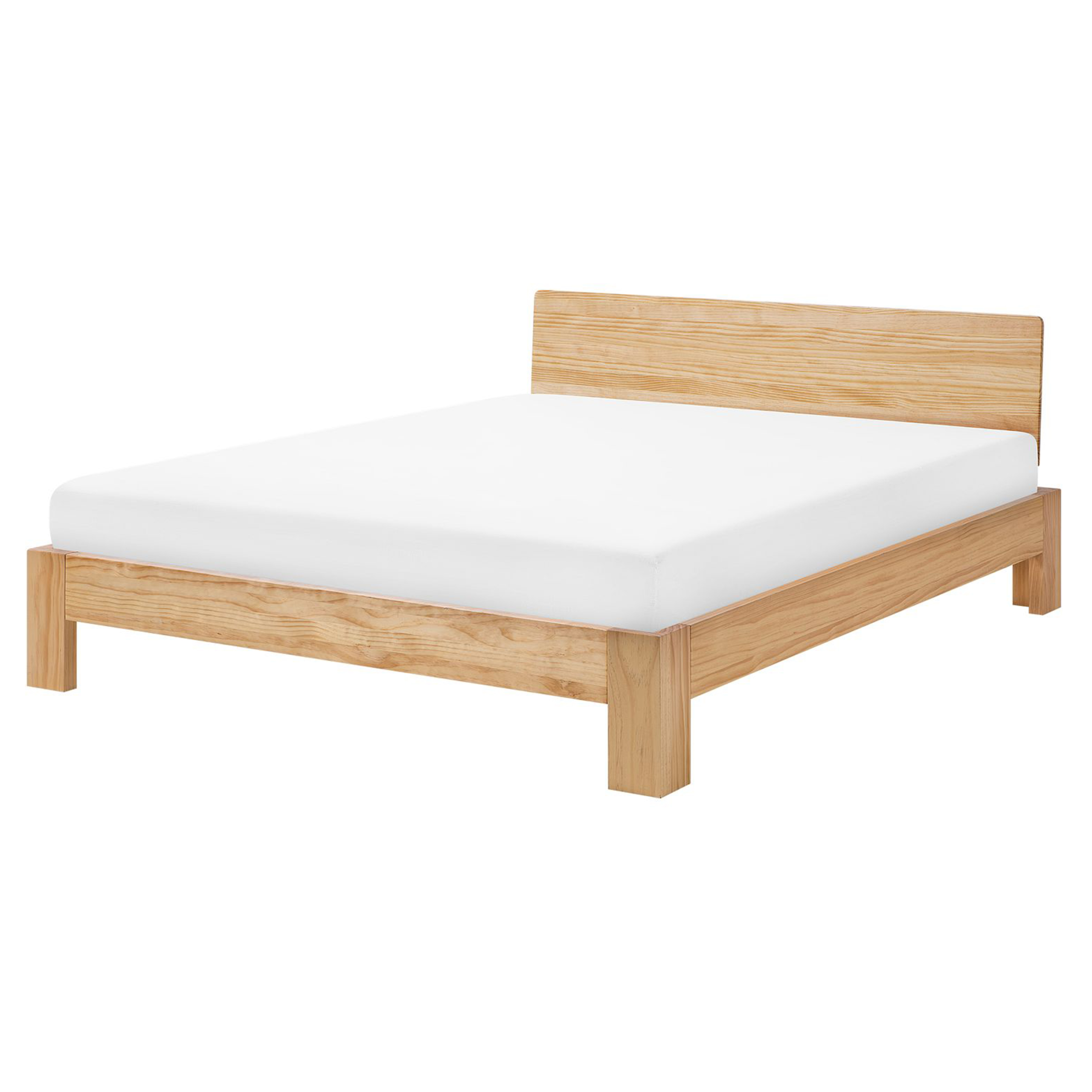 Bed hout lichtbruin 160 x 200 cm ROYAN