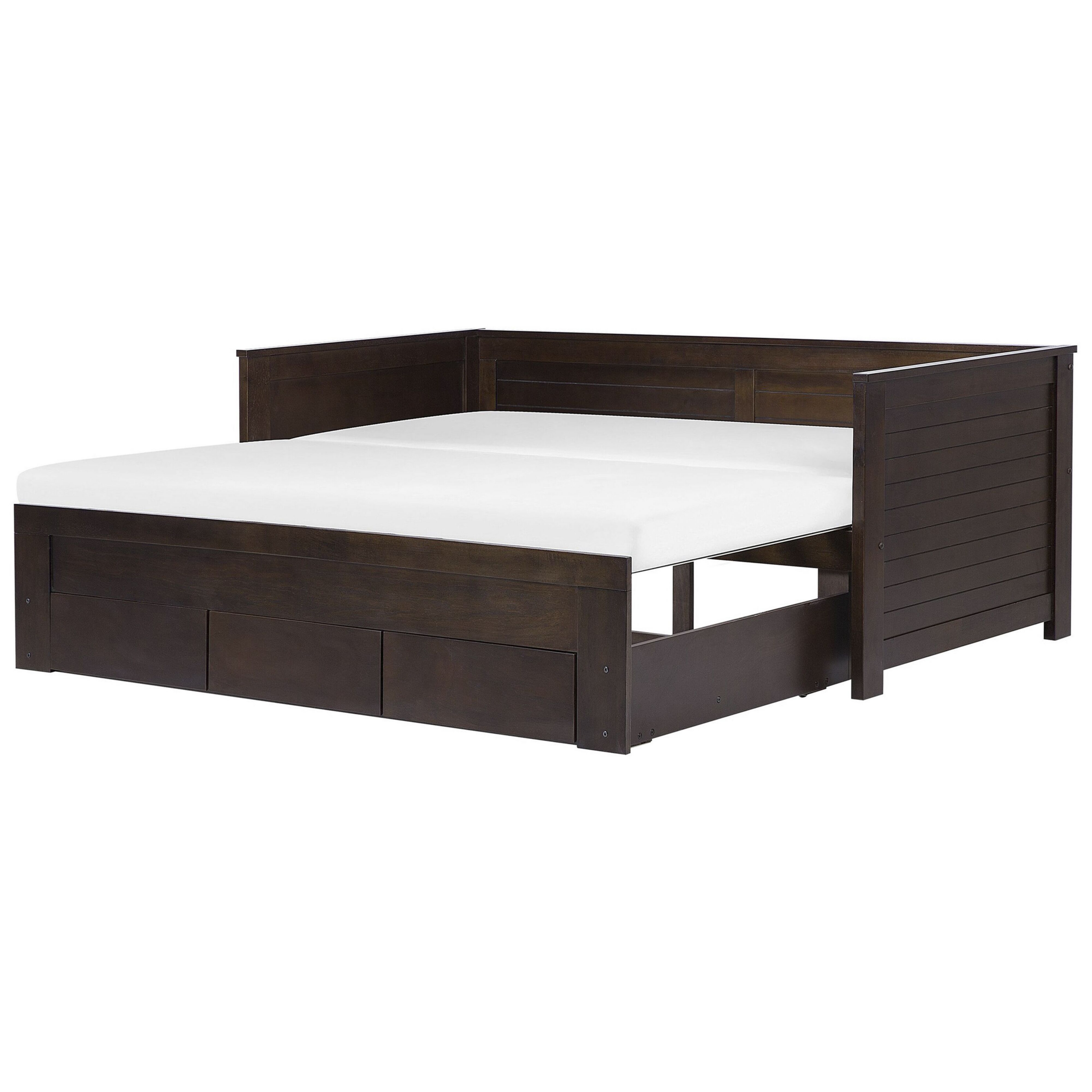 Bedbank hout donkerbruin 90 x 200 cm CAHORS