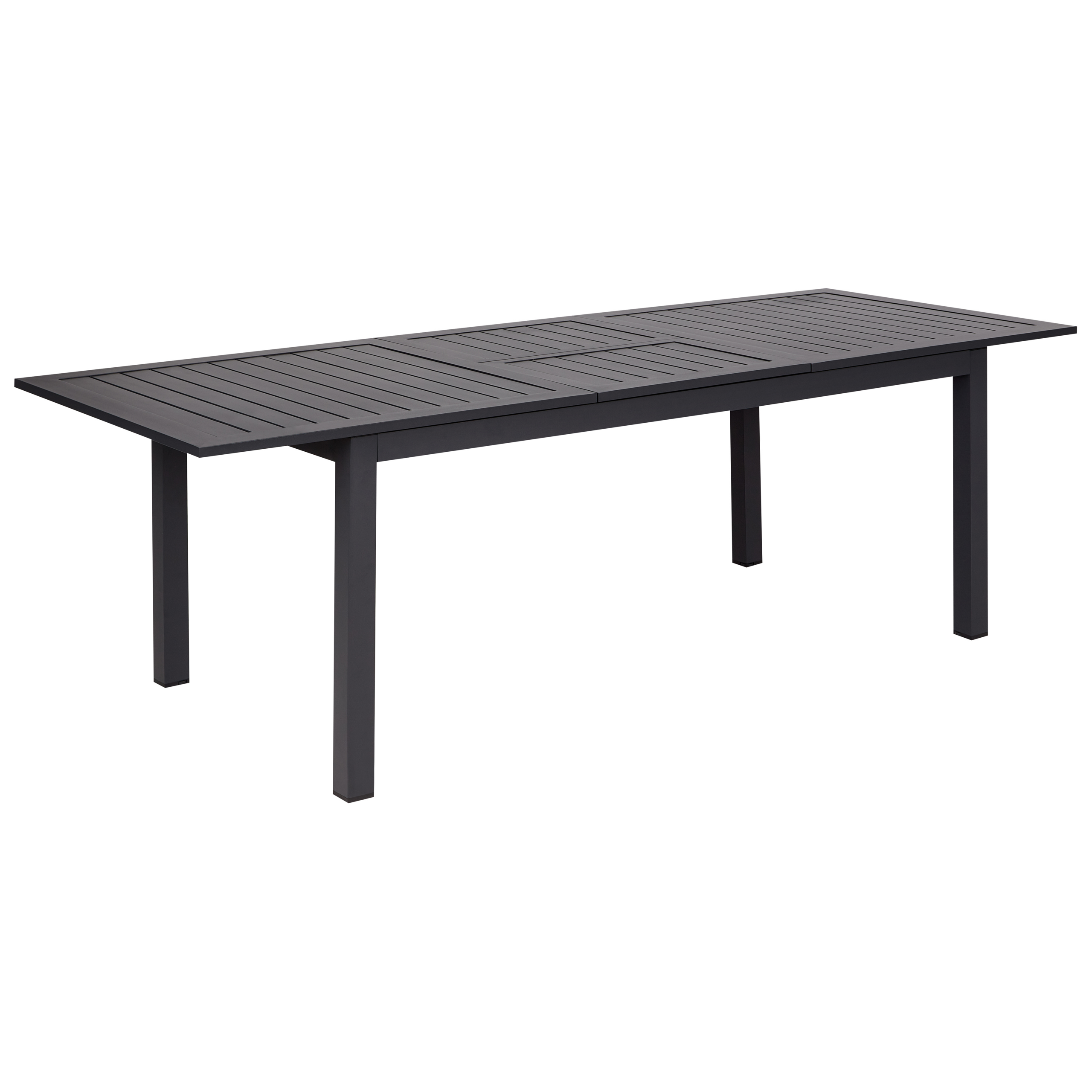 Tuintafel 180/240 x 90 cm Kunststof Donkergrijs SKALOMA