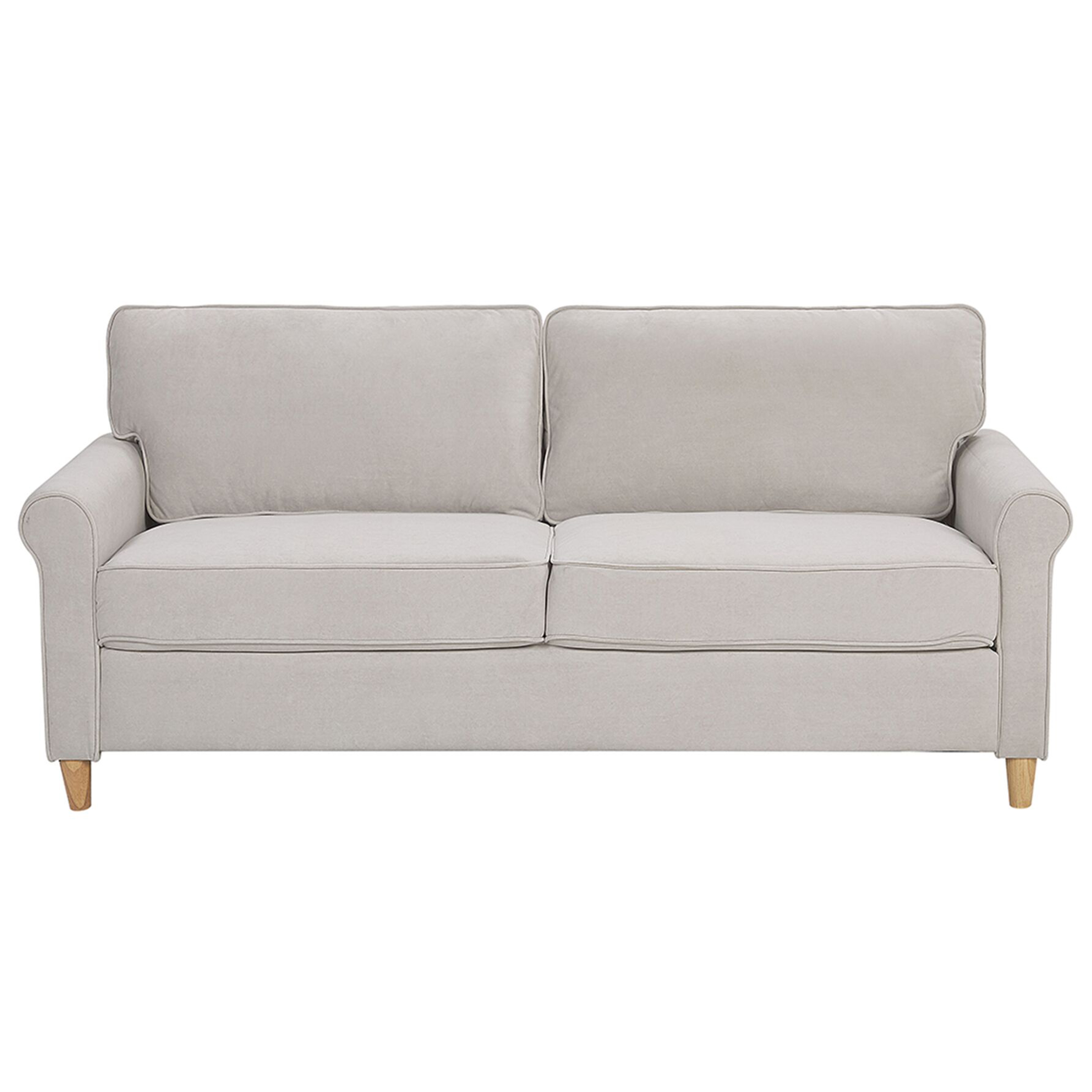 Driezitsbank fluweel beige RONNEBY