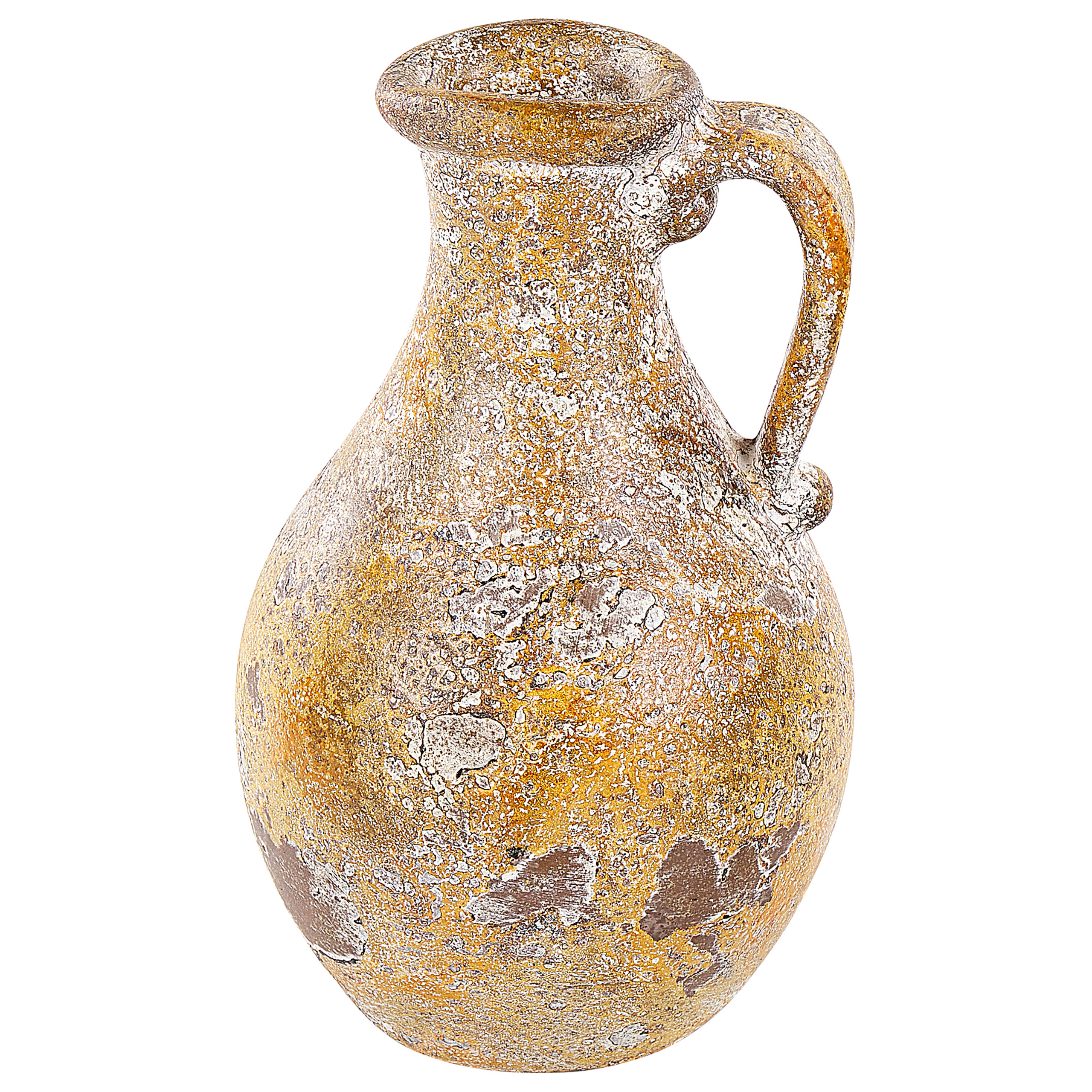Terracotta Decovaas 28 cm Oranje Wit FILIPPI