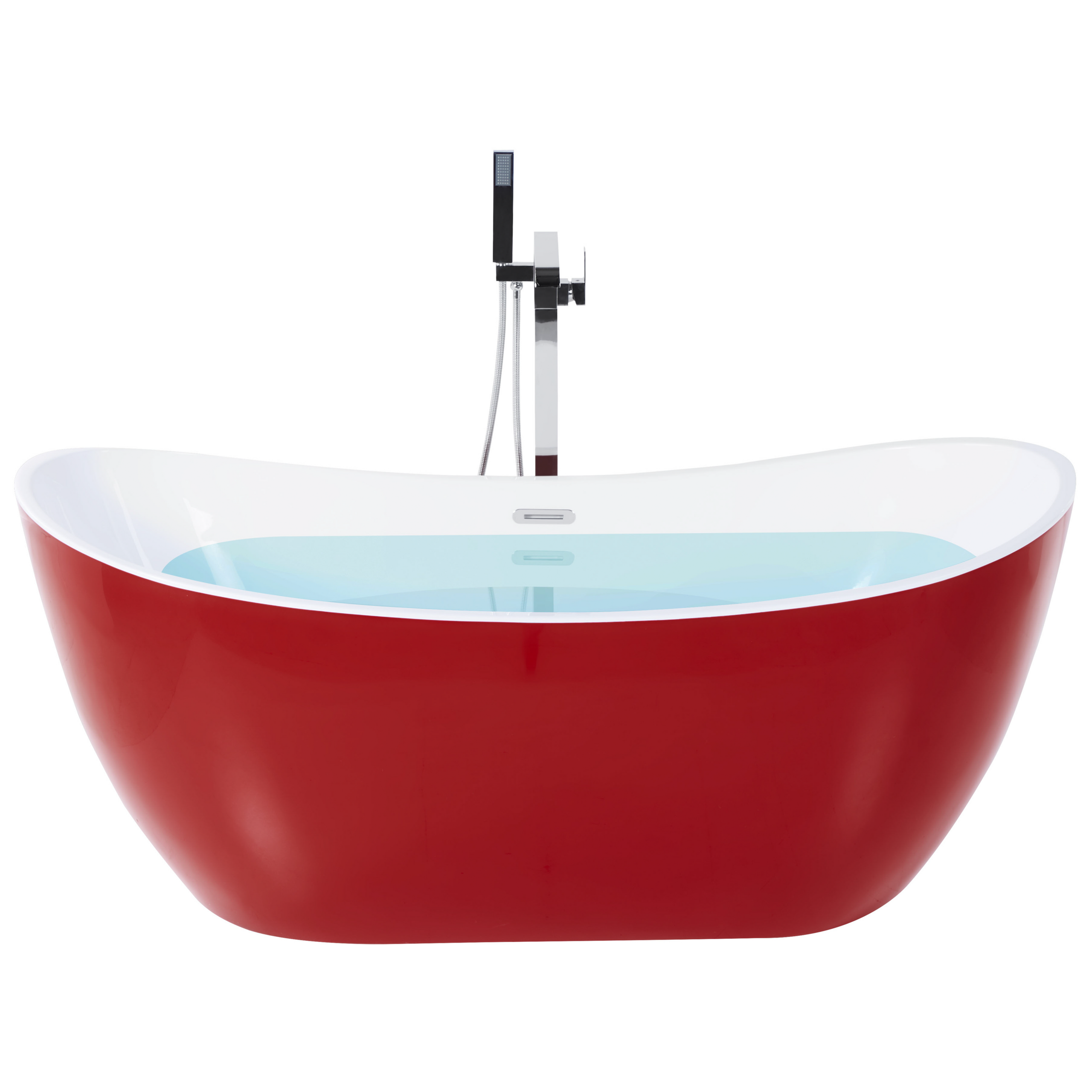 Badkuip vrijstaand rood 180 x 78 cm ANTIGUA