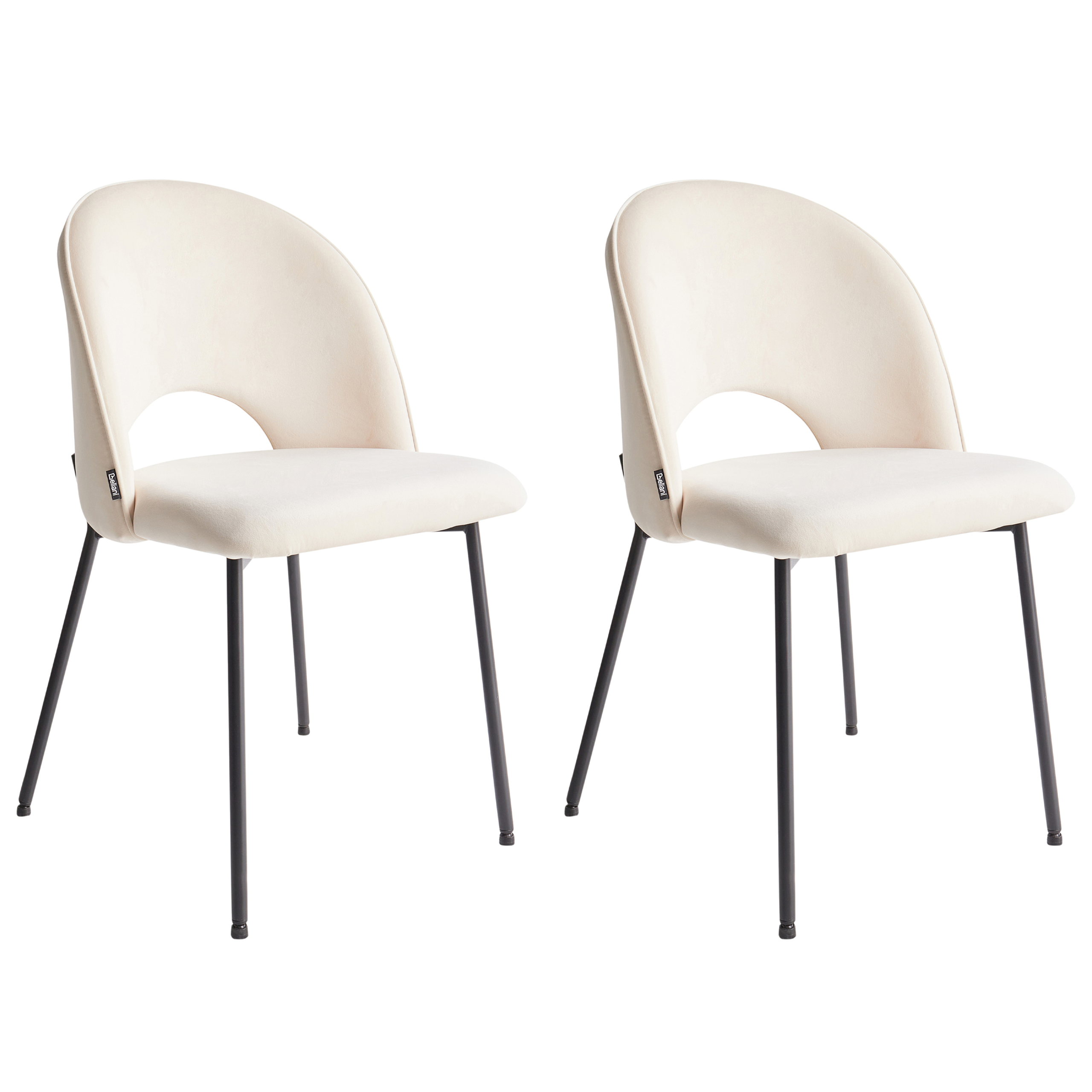 Eetkamerstoel Set van 2 Stof Lichtbeige COVELO