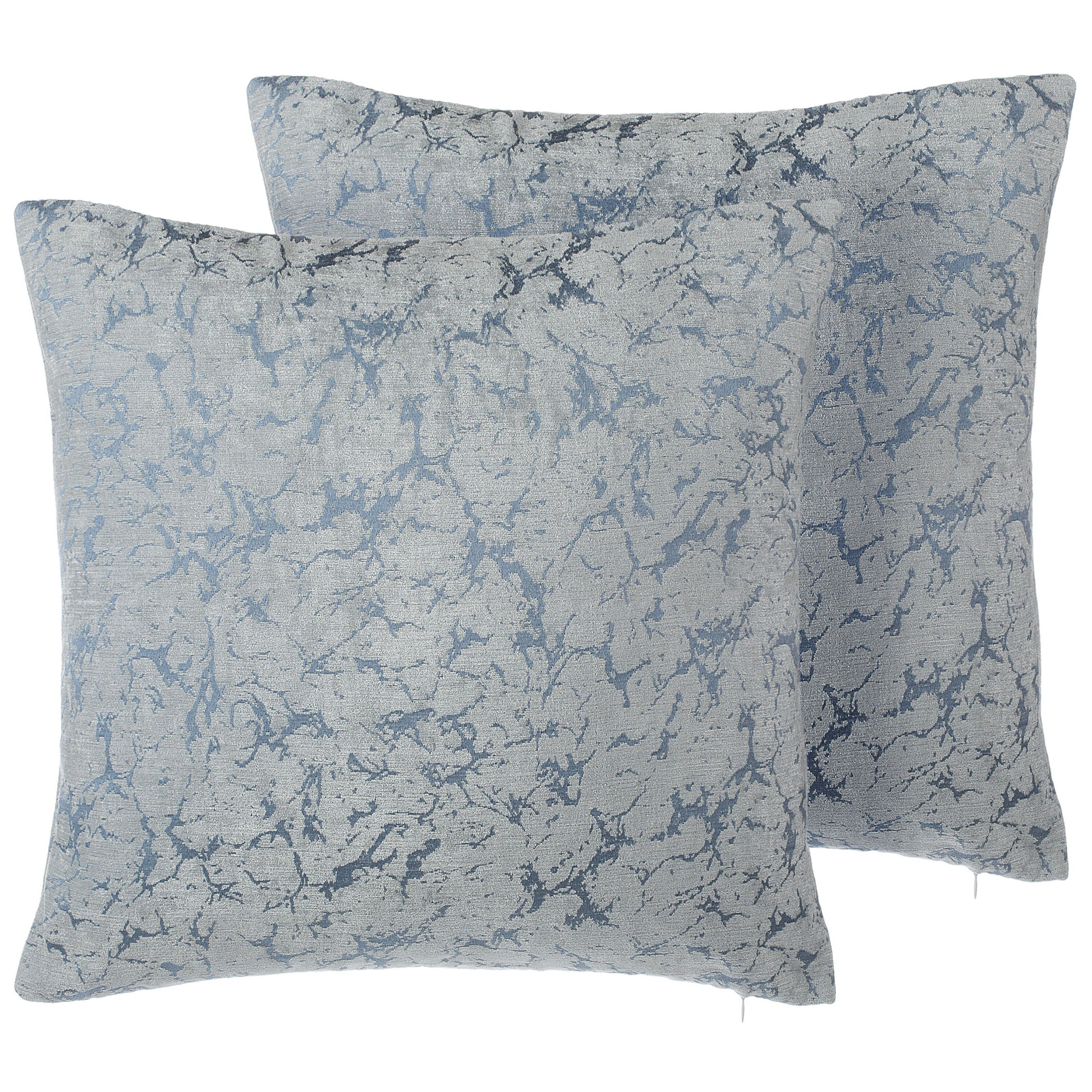 Set van 2 kussens Lichtgrijs WISTERIA 45 x 45 cm