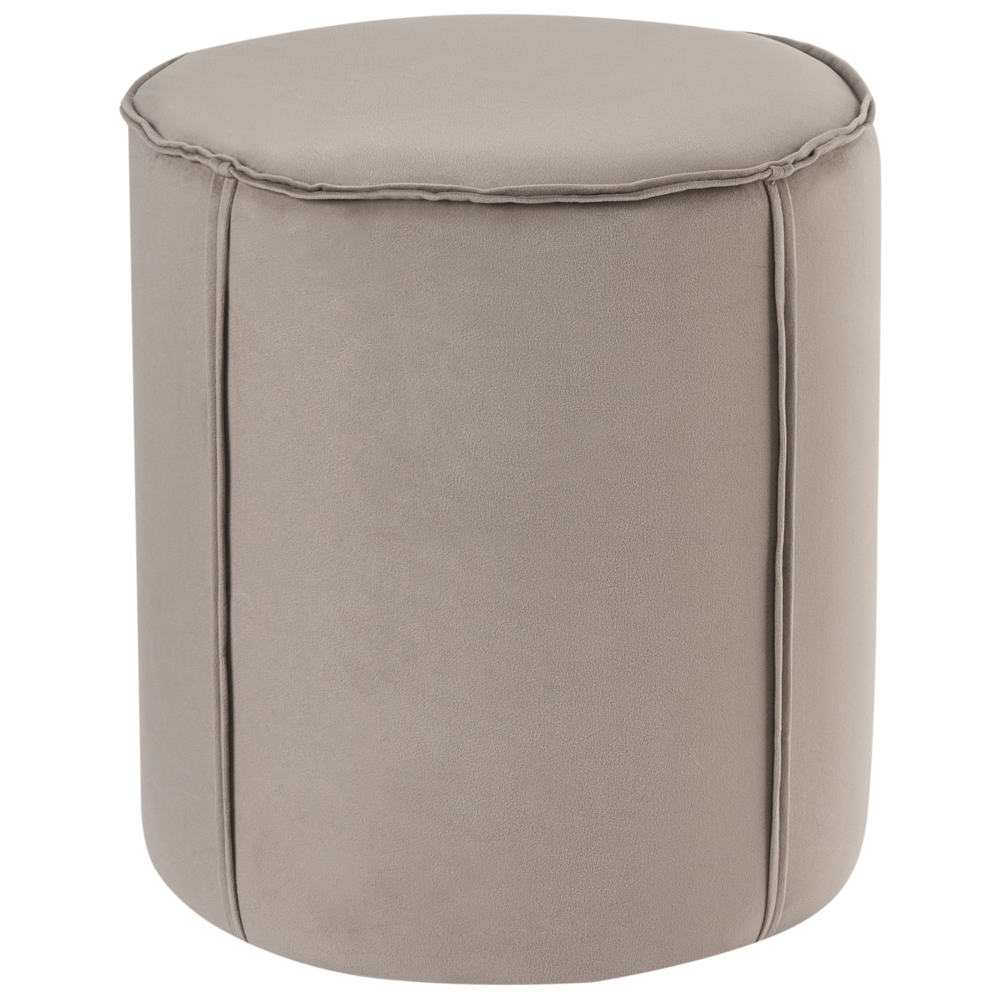 Pouf Tortora rotondo velluto 40 x 40 x 43 cm Pouf d'accento Tappezzeria Soggiorno moderno Camera da letto Mobili
