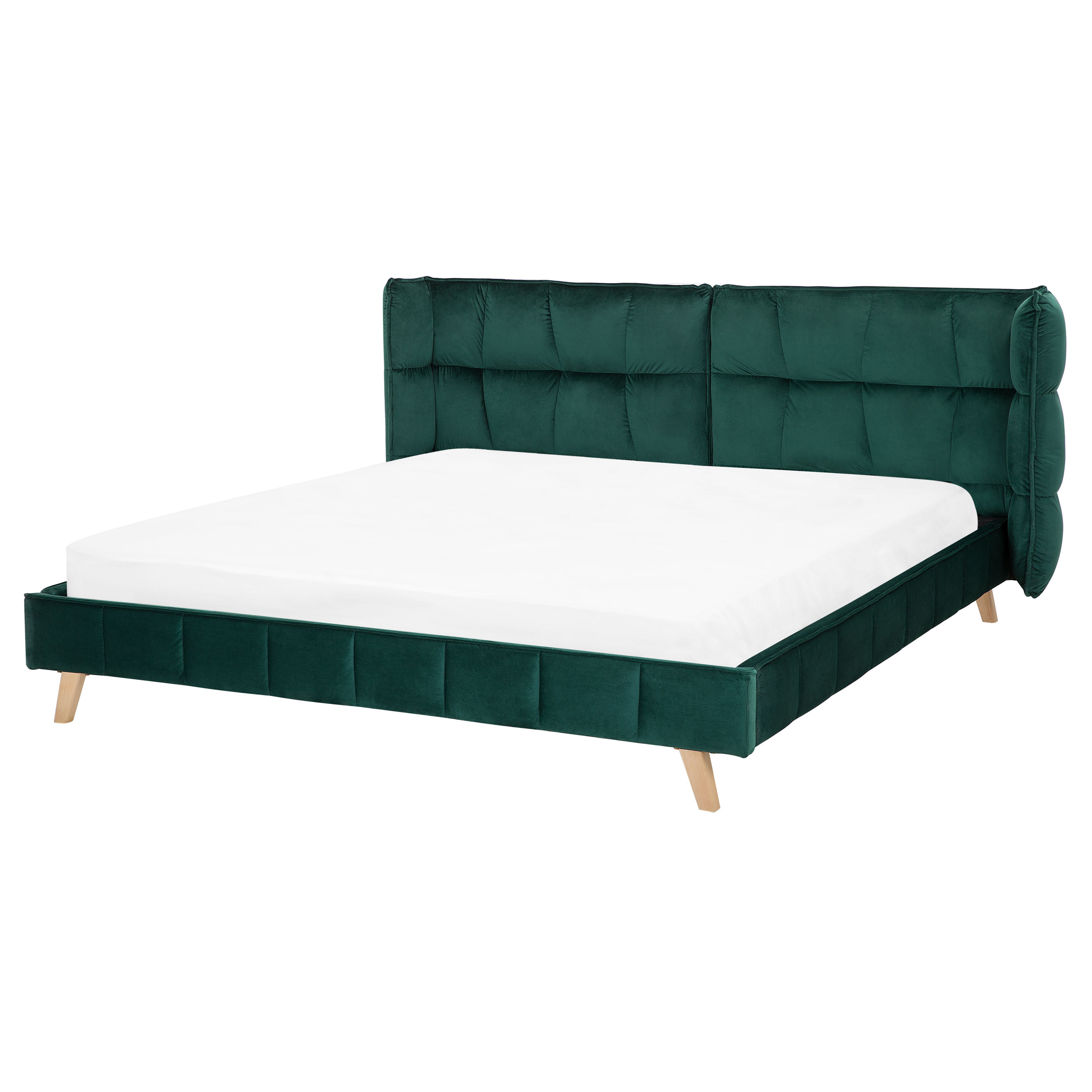 Bed fluweel donkergroen 160 x 200 cm SENLIS