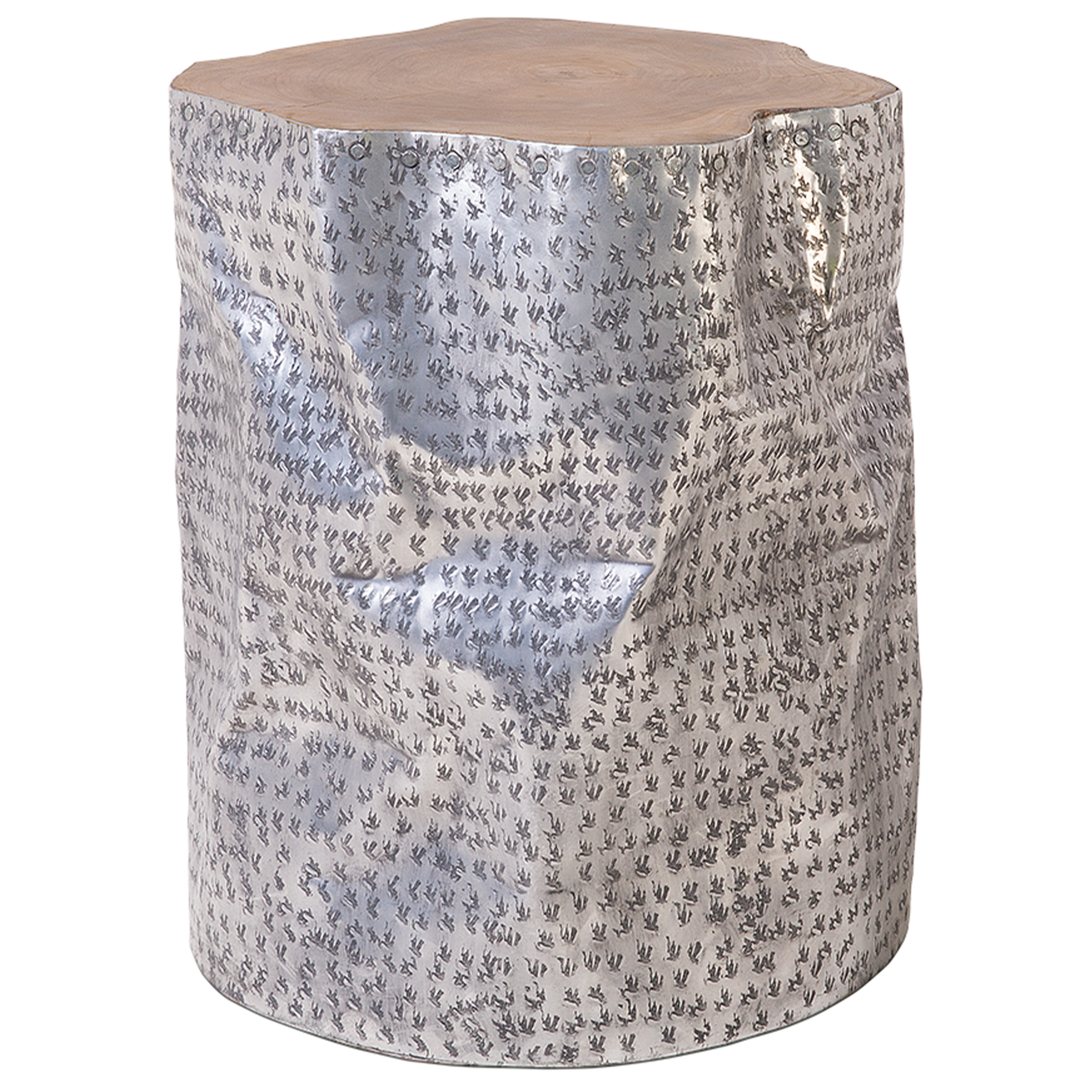 Bijzettafel bruin/zilver GORDON