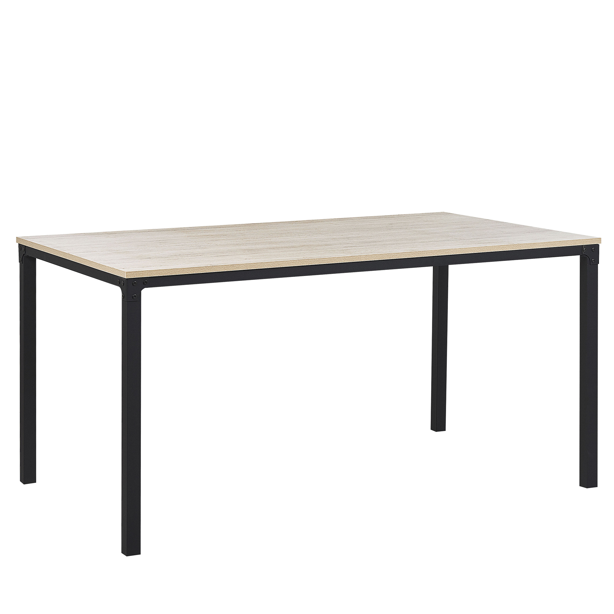 Eettafel MDF lichtbruin/zwart 150 x 90 cm HOCKLEY