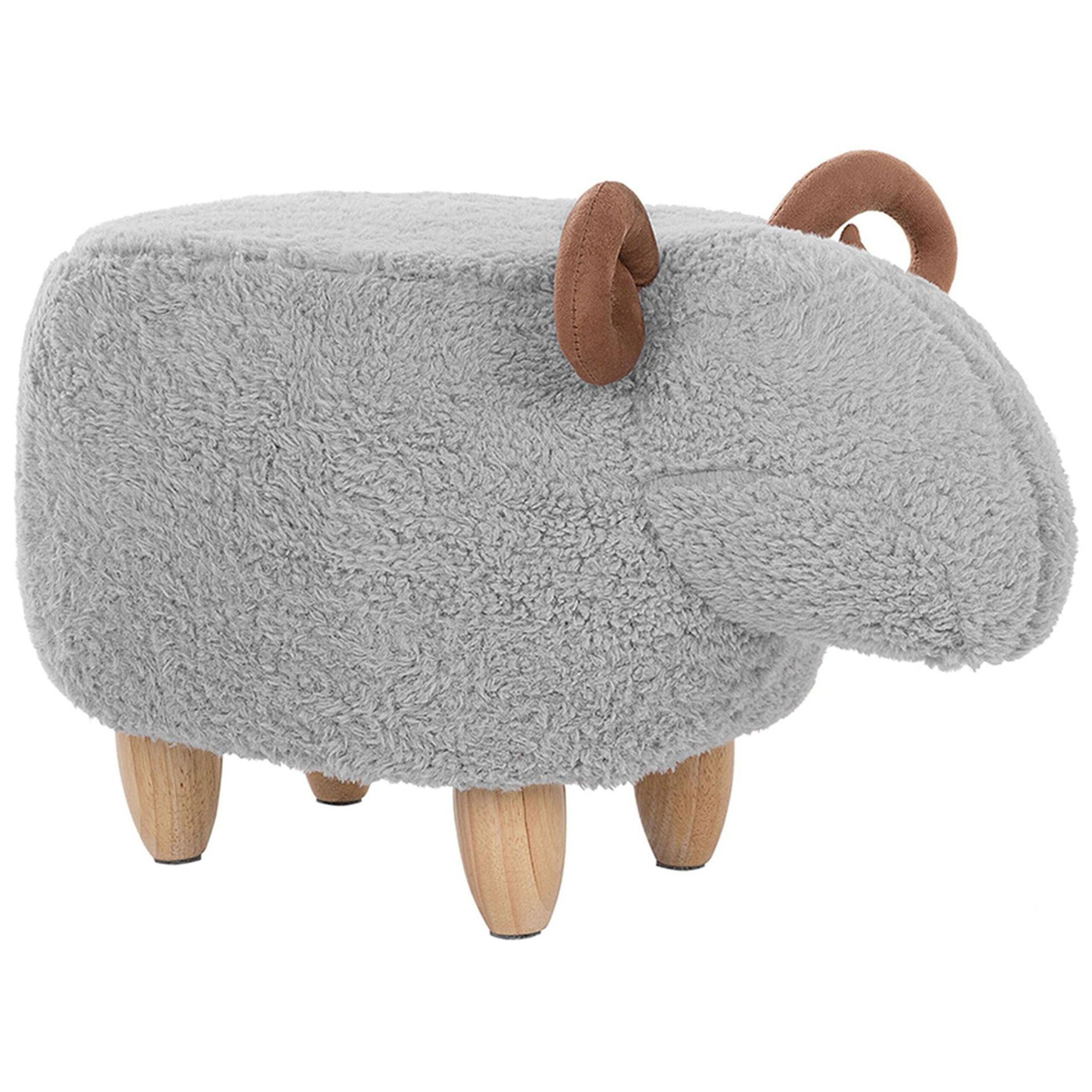 Hocker stof grijs LAMB