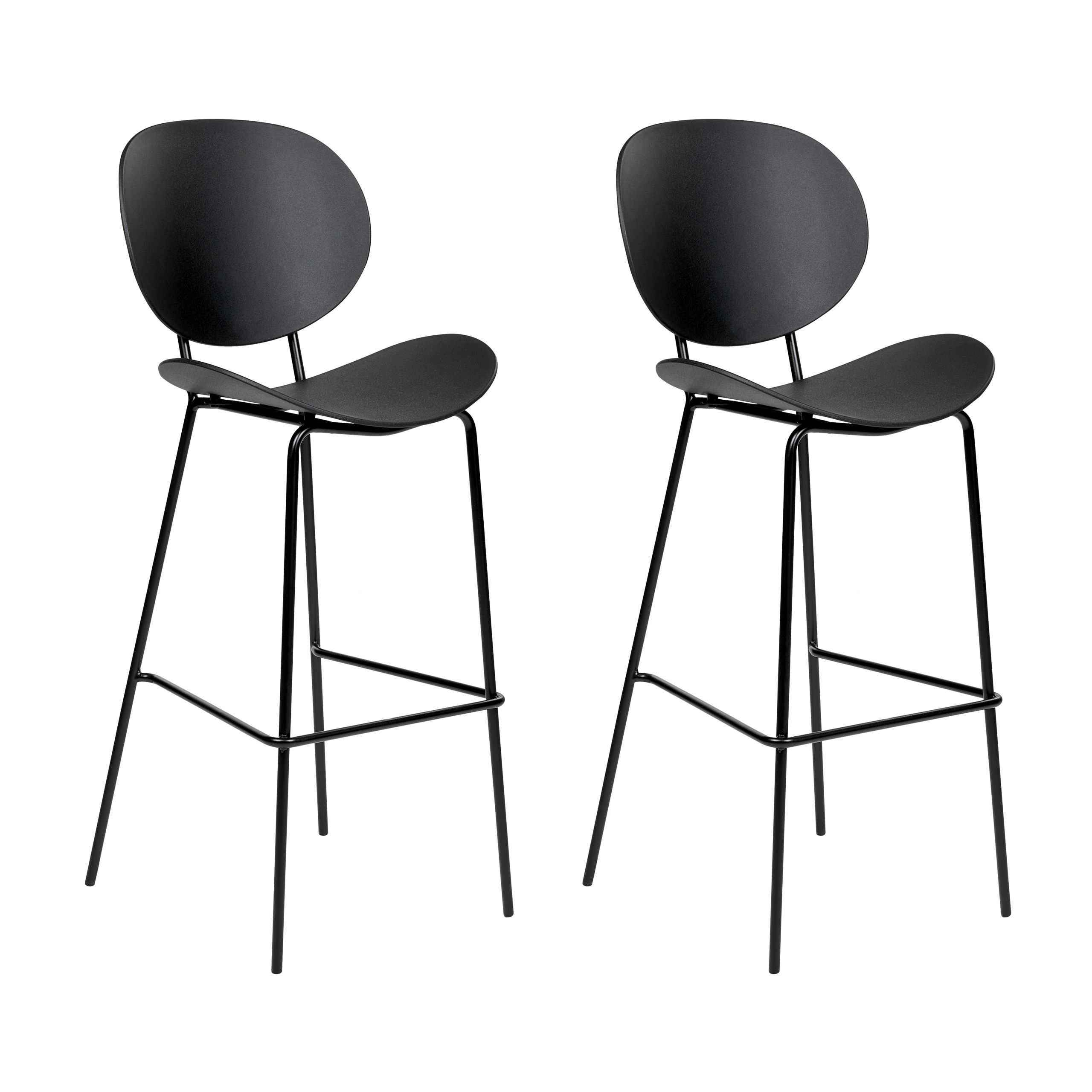 Barkruk Set van 2 Zwart SHONTO