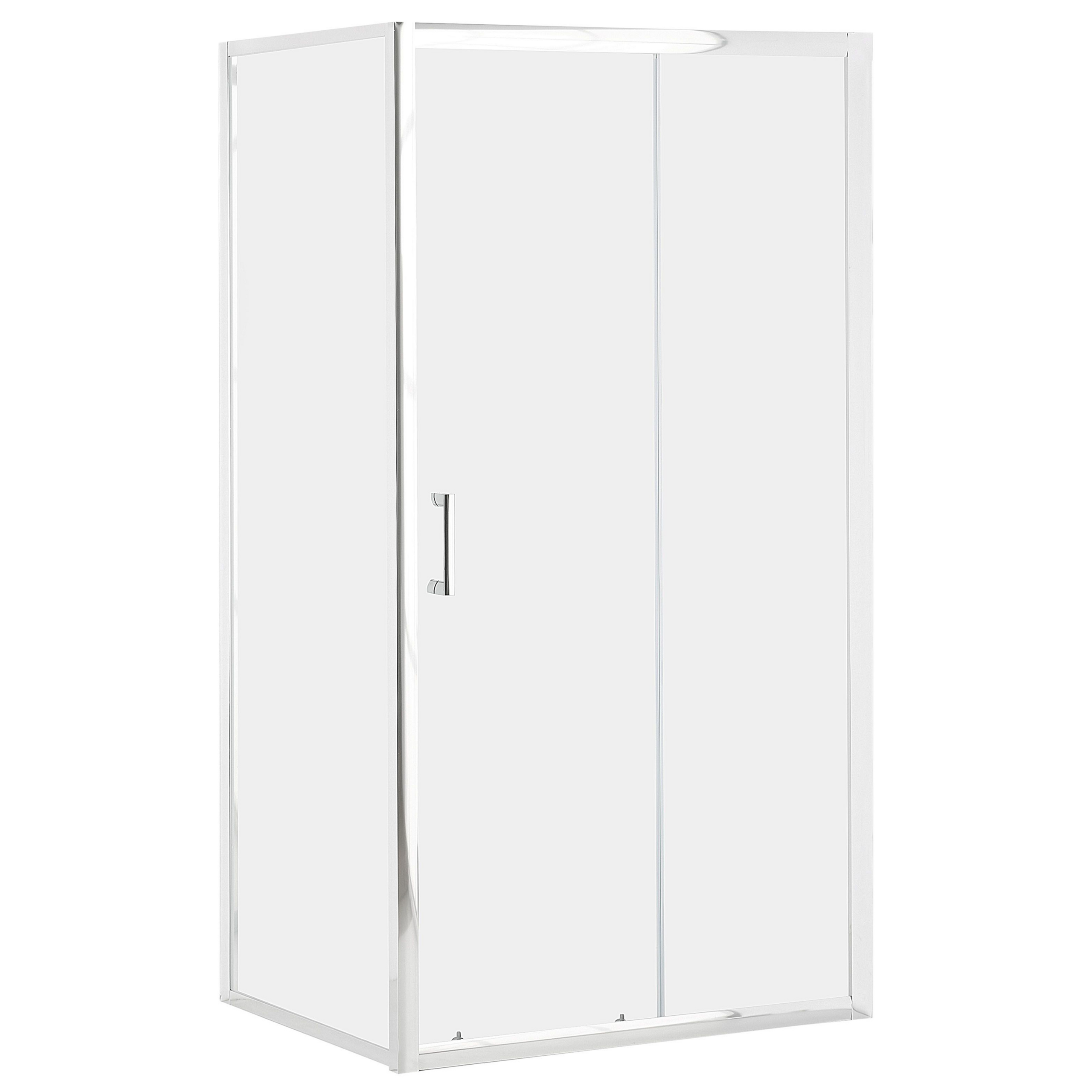 Douchecabine 80 x 100 x 185 cm Zilver YORO