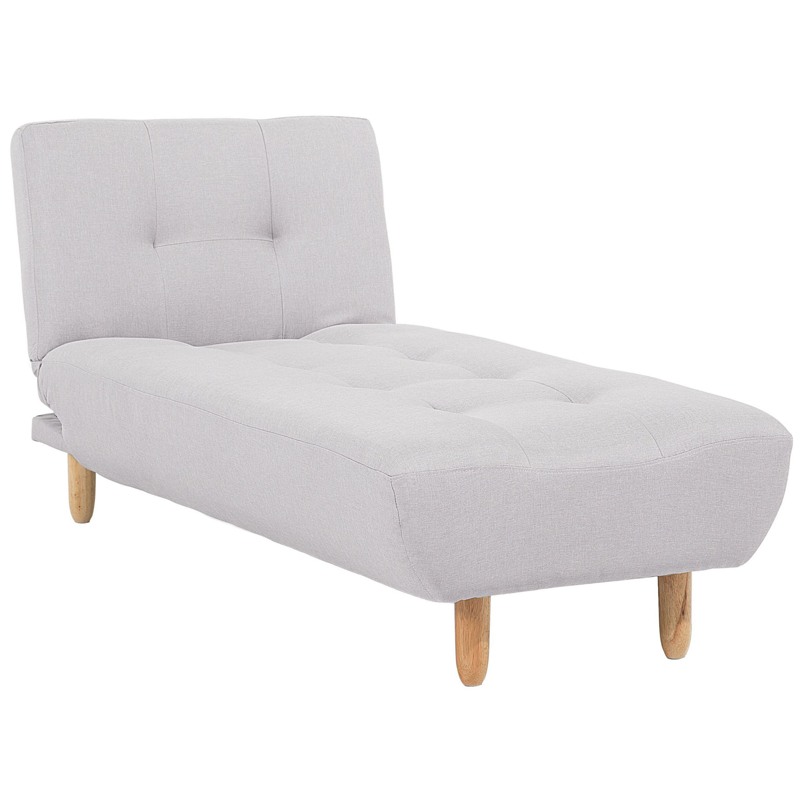 Chaise longue stof lichtgrijs ALSTEN