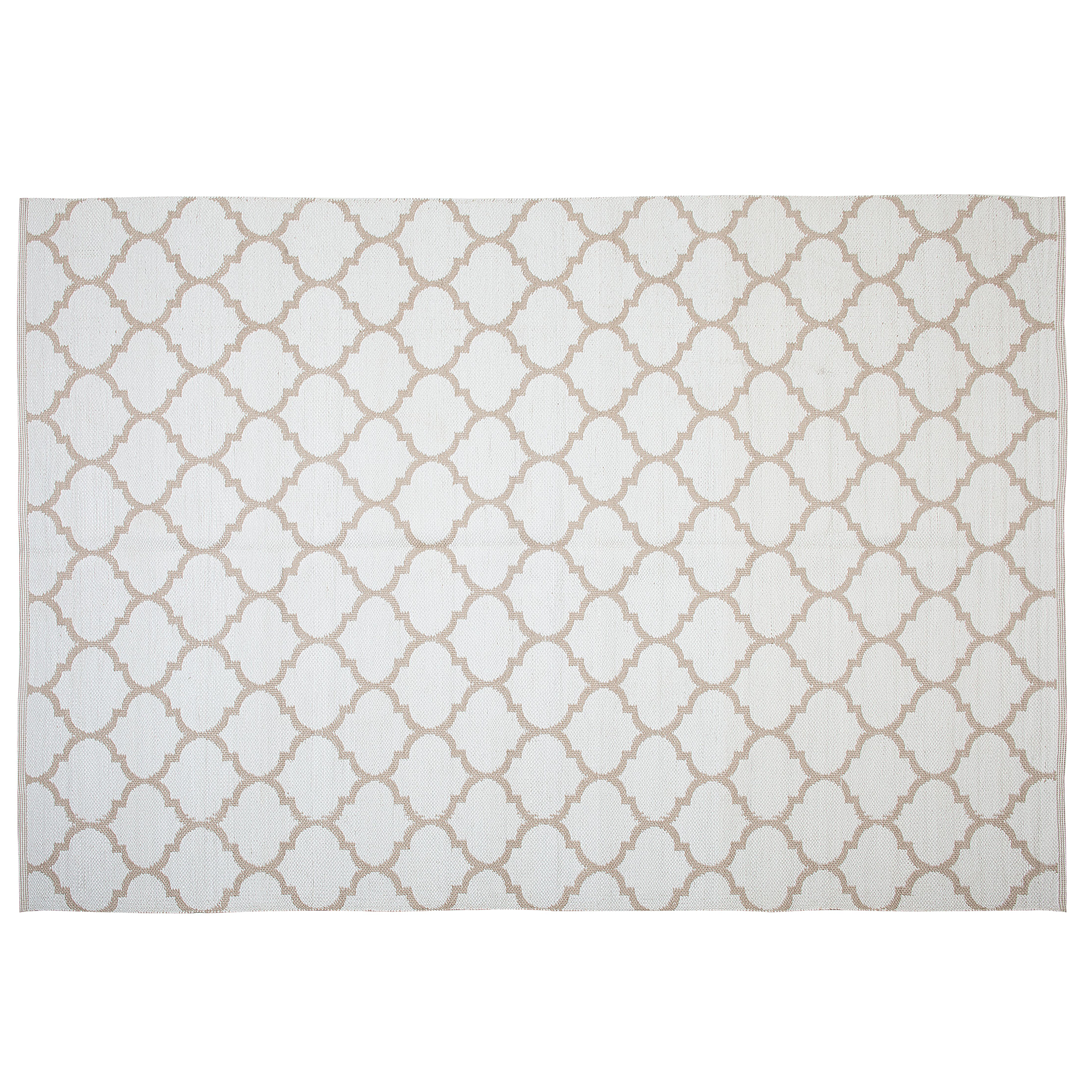 Vloerkleed polyester beige 140 x 200 cm AKSU